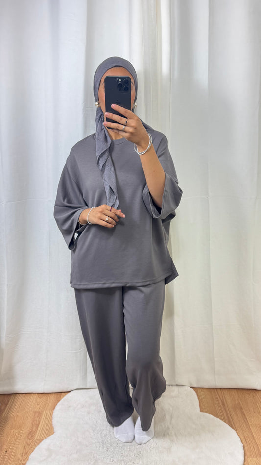 ENSEMBLE JOGGING OVERSIZE - TAUPE