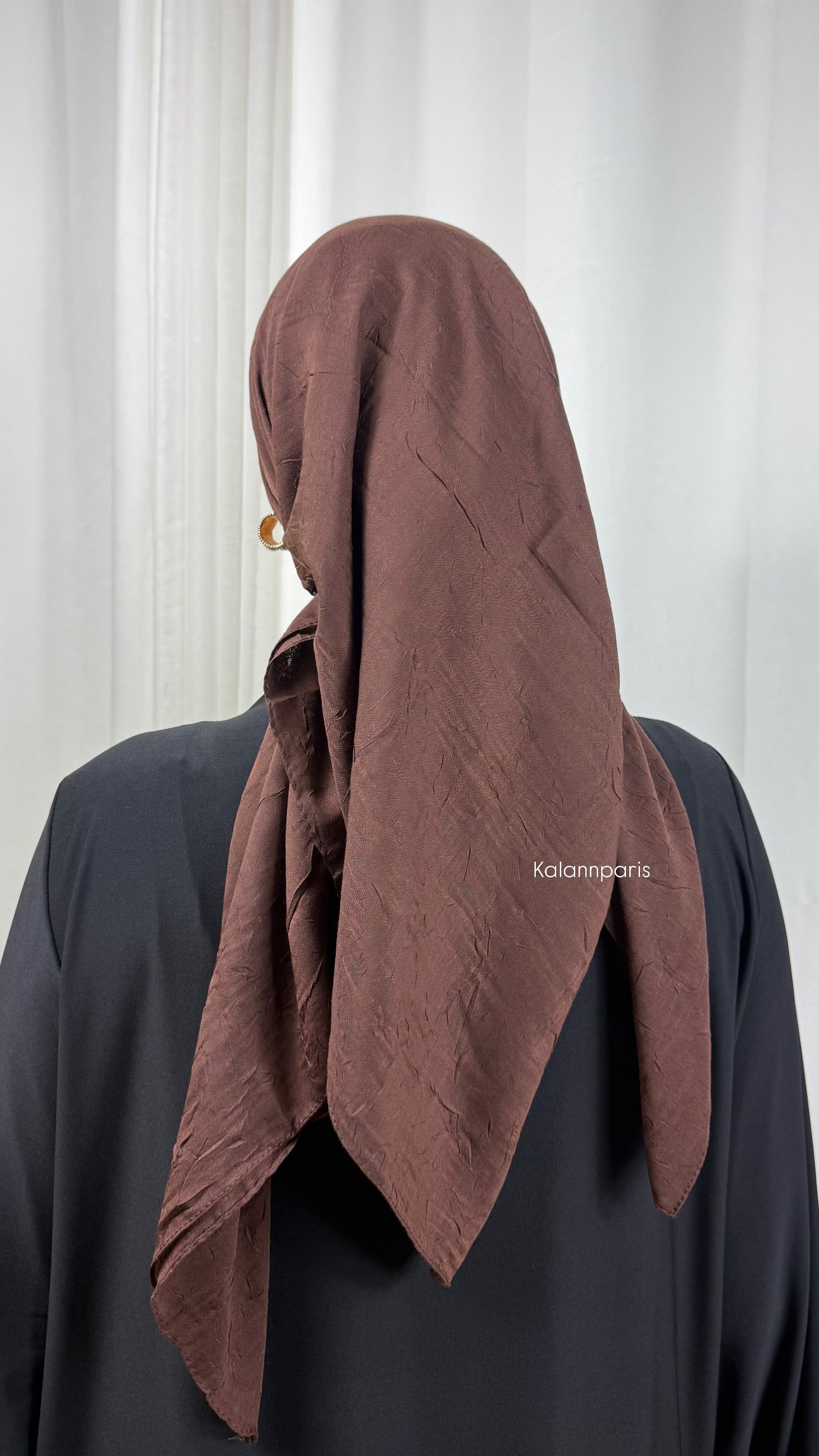 CARRÉ COTON BAMBOO - MARRON CHOCOLAT