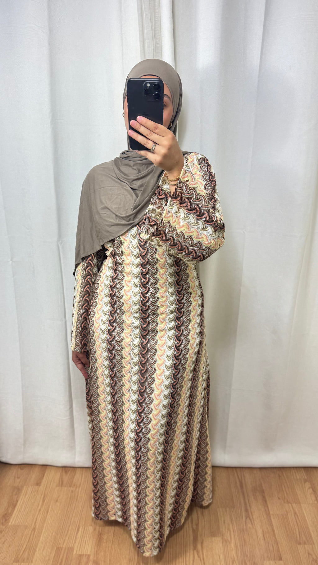 ROBE EN MAILLE - TERRACOTA JAUNE
