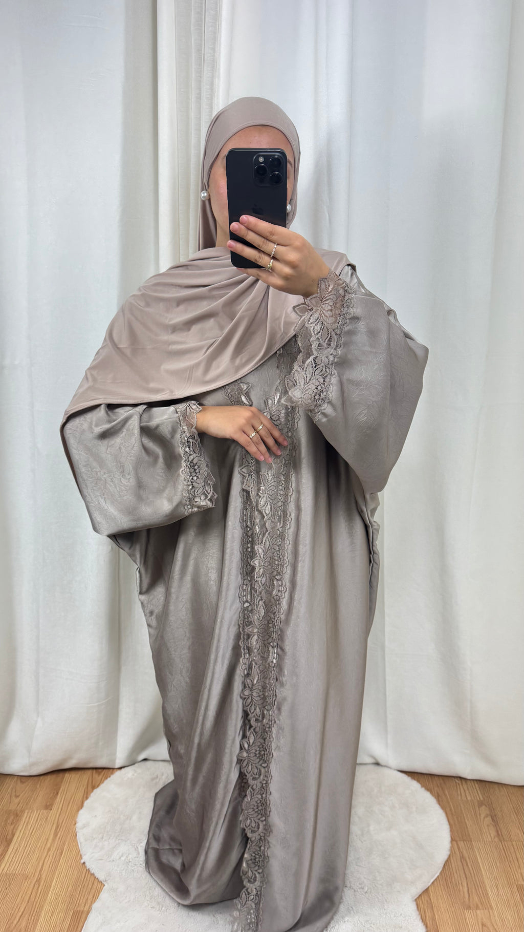 SET DENTELLE LYA - TAUPE