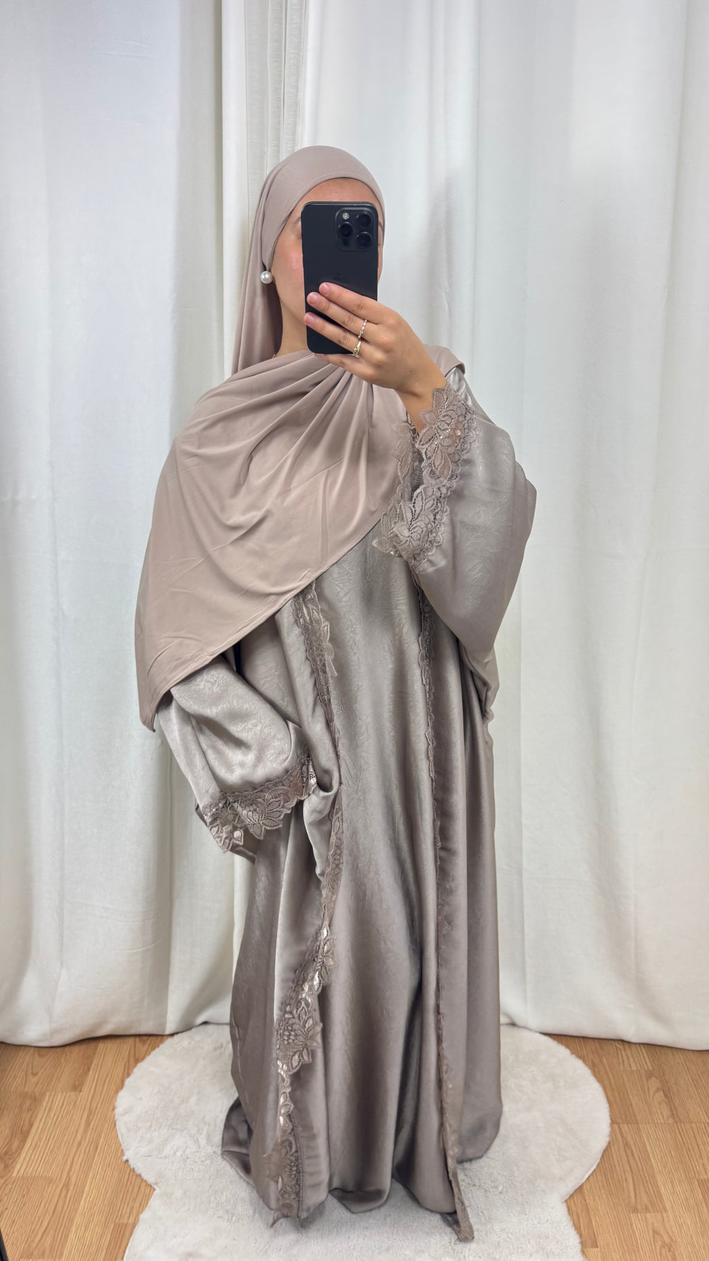 SET DENTELLE LYA - TAUPE