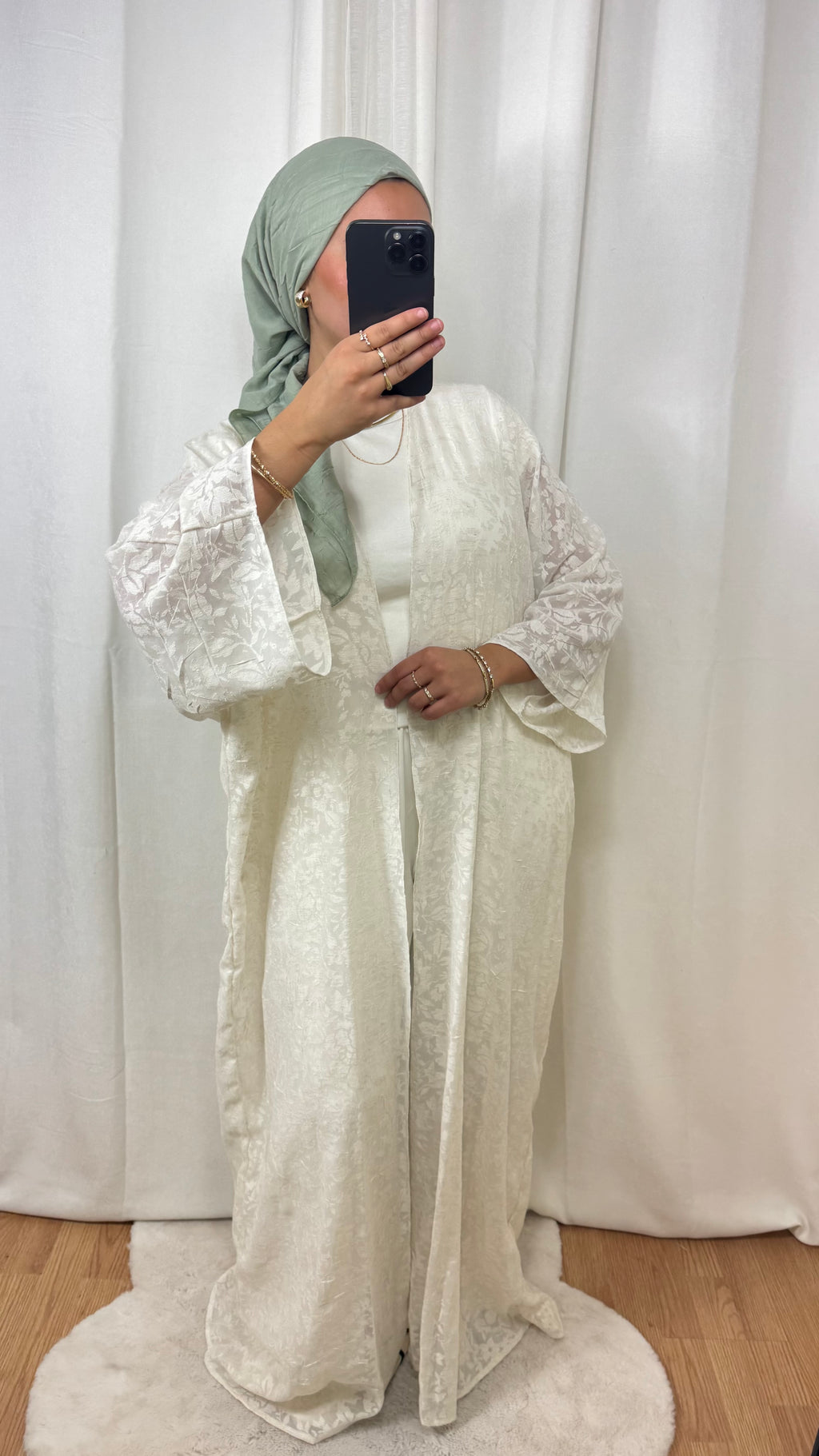 CRÉATION KIMONO DENTELLE - BEIGE ÉCRU