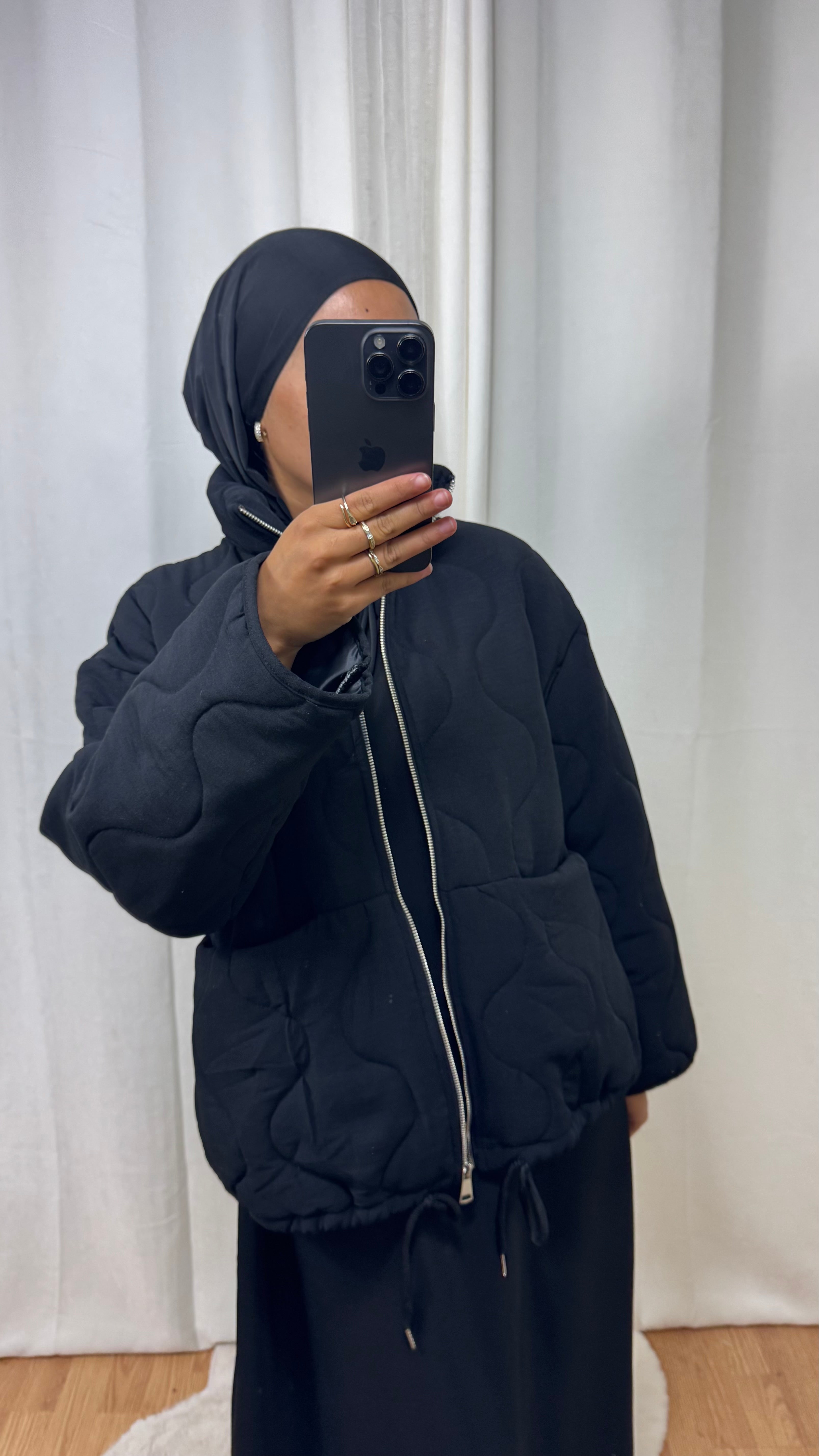 VESTE BOMBERS - NOIR
