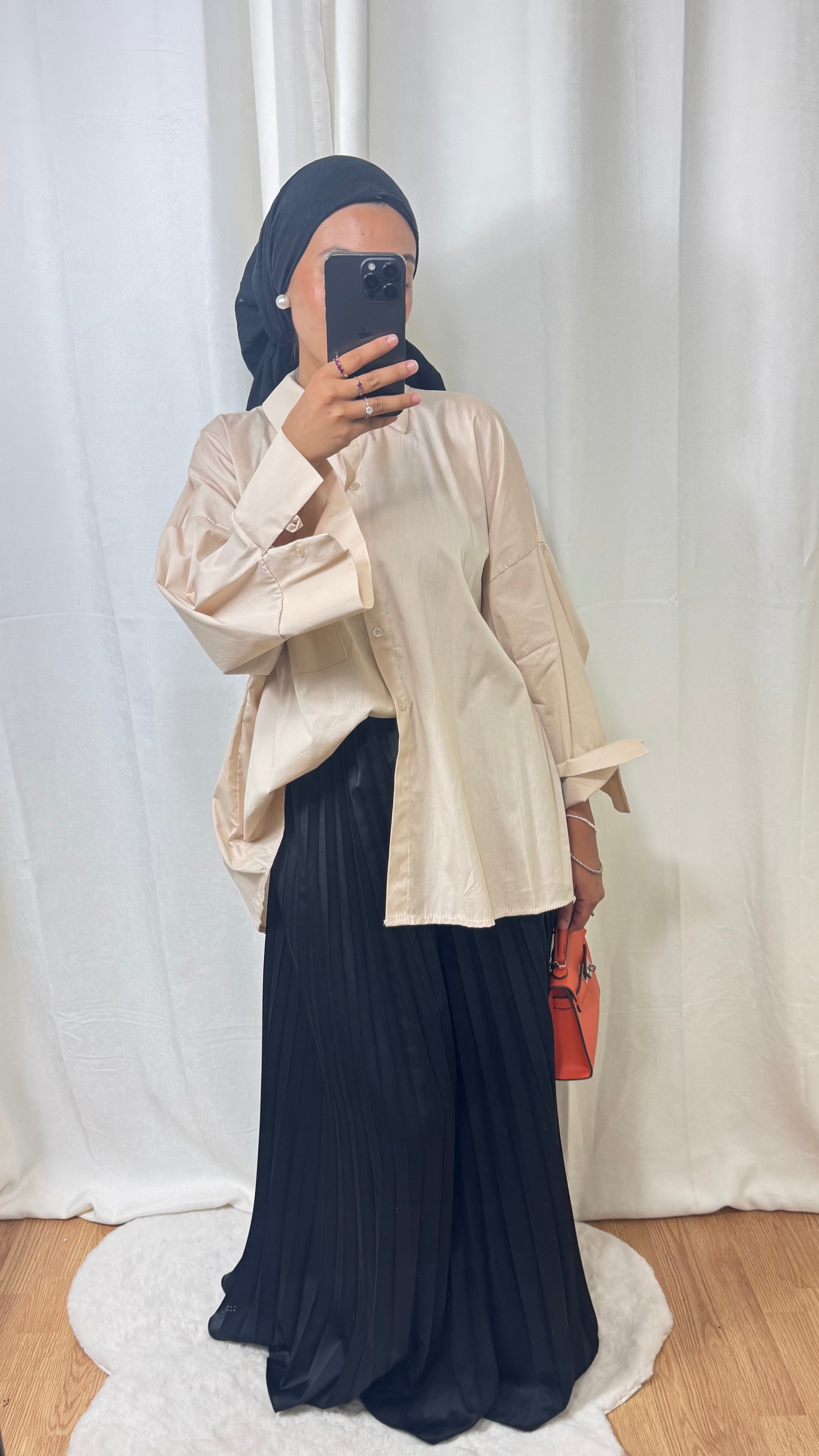 CHEMISE OVERSIZE - BEIGE