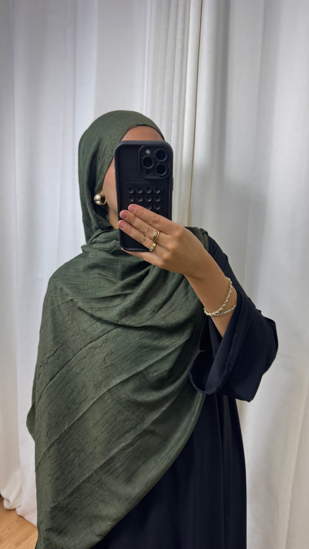 HIJAB COTON BAMBOO - KAKI FONCÉ