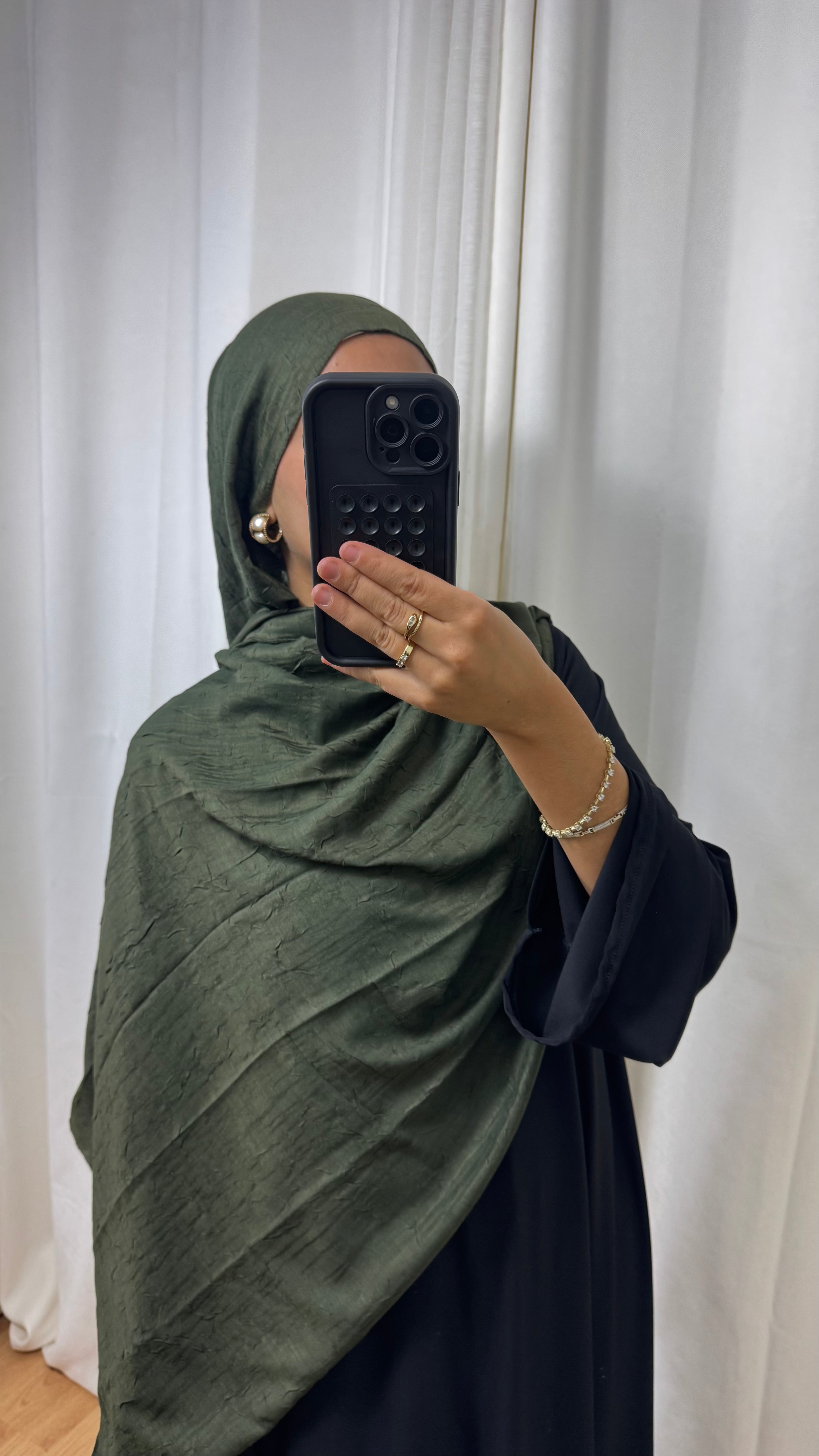 HIJAB COTON BAMBOO - KAKI FONCÉ