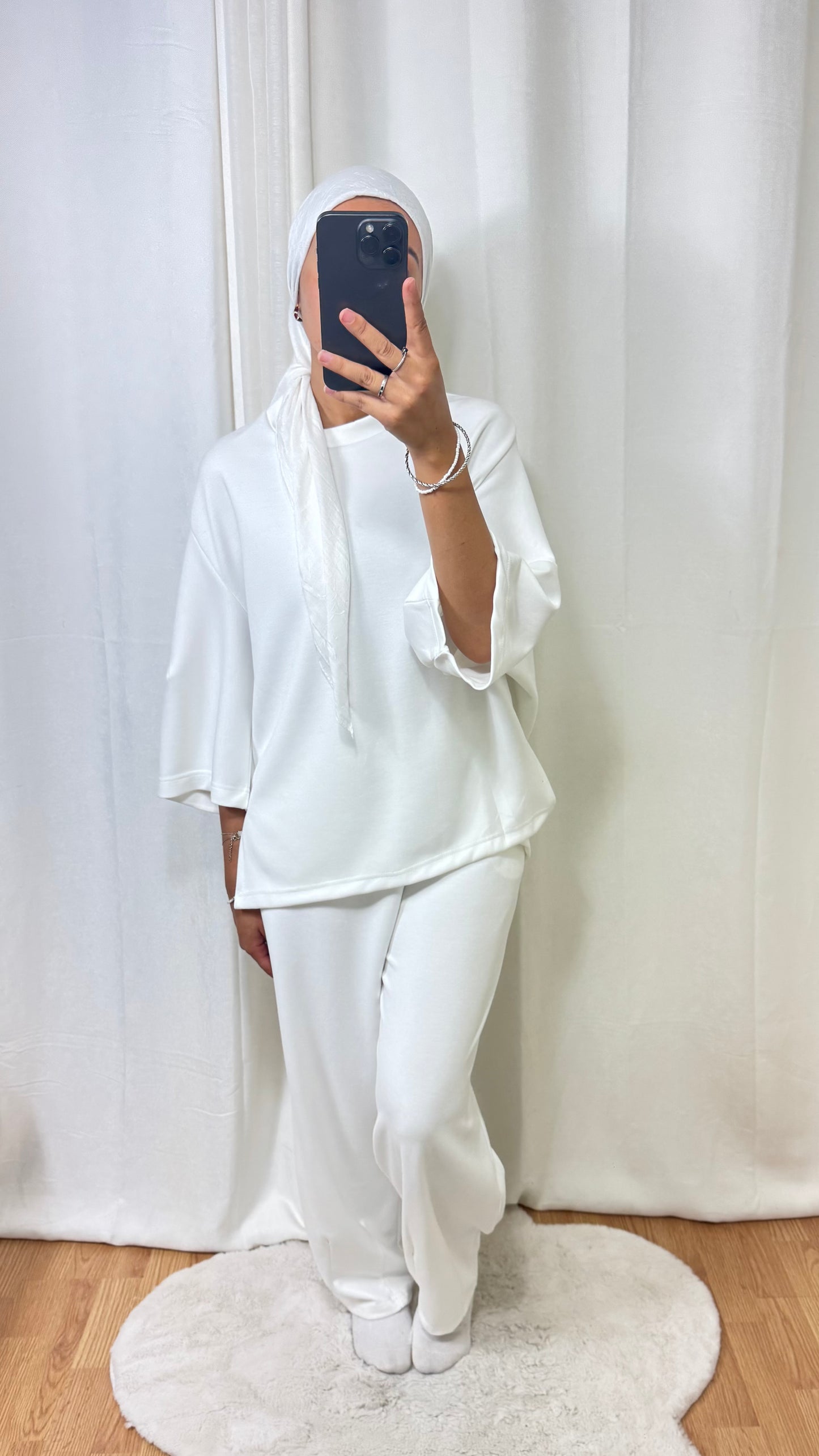 ENSEMBLE JOGGING OVERSIZE - BLANC
