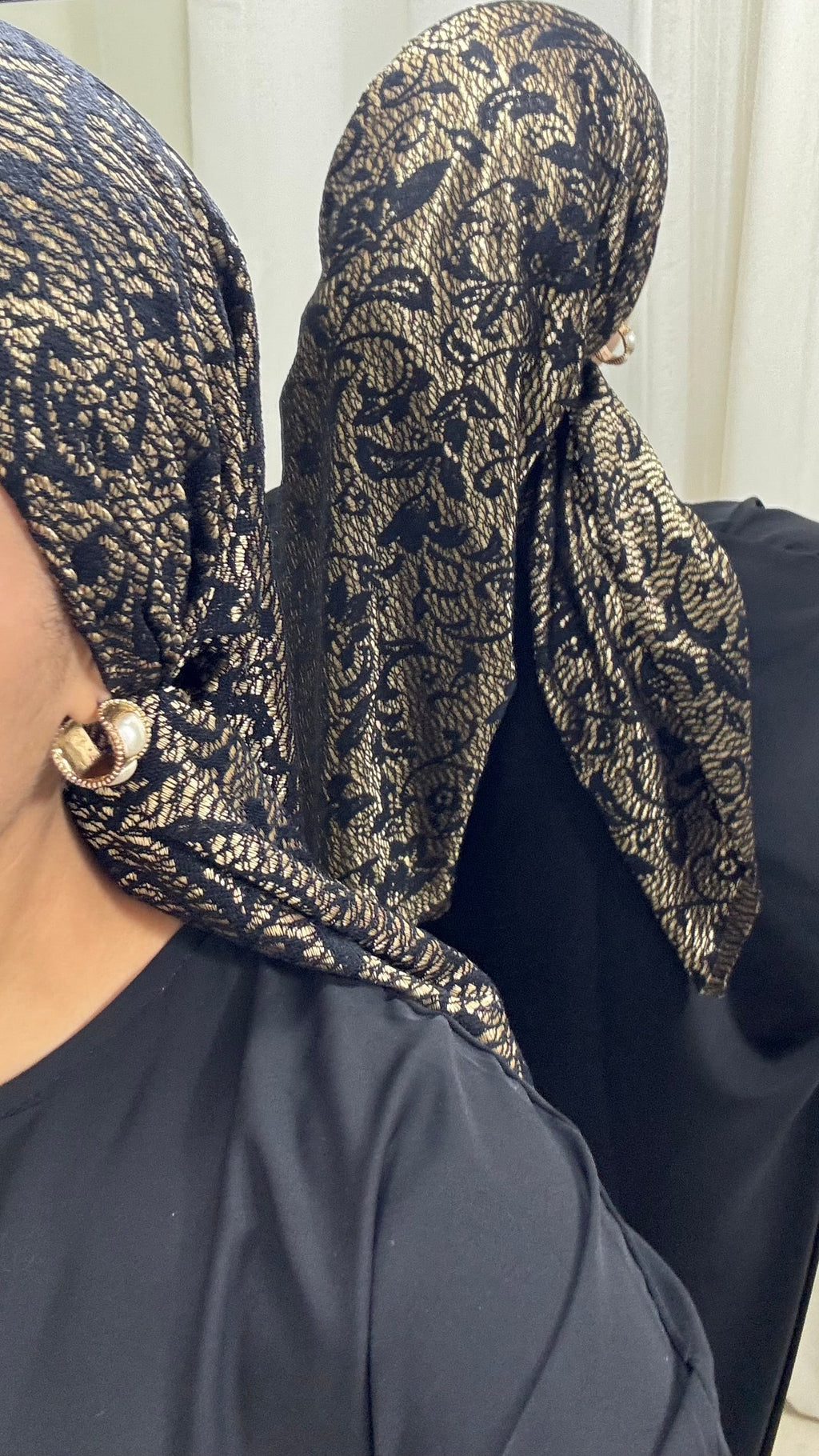 CARRÉ CRÉATION RÉVERSIBLE- DORÉ/NOIR