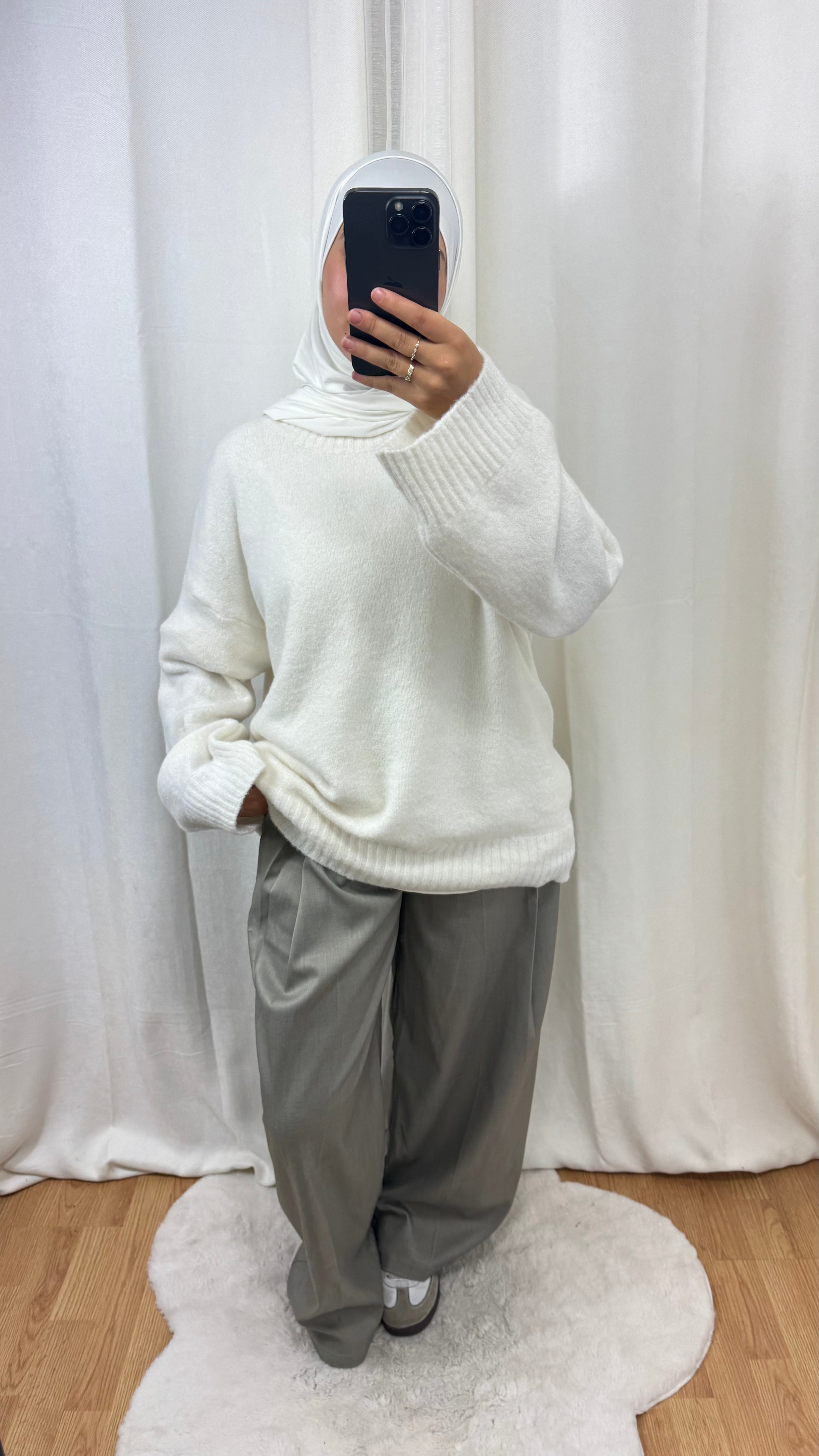 PULL CACHEMIRE - CRÈME