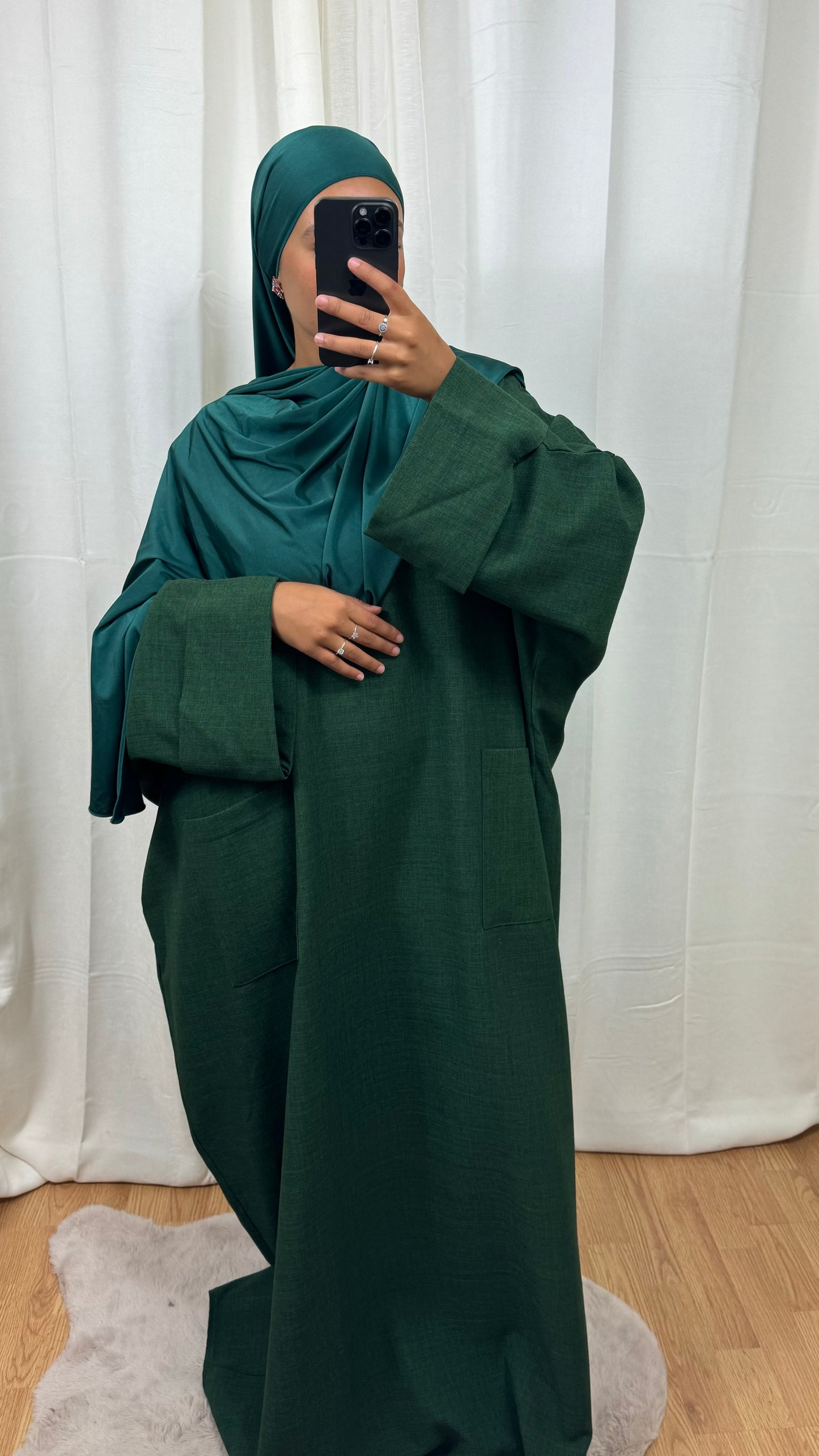 ABAYA AMBRE - VERT BOUTEILLE