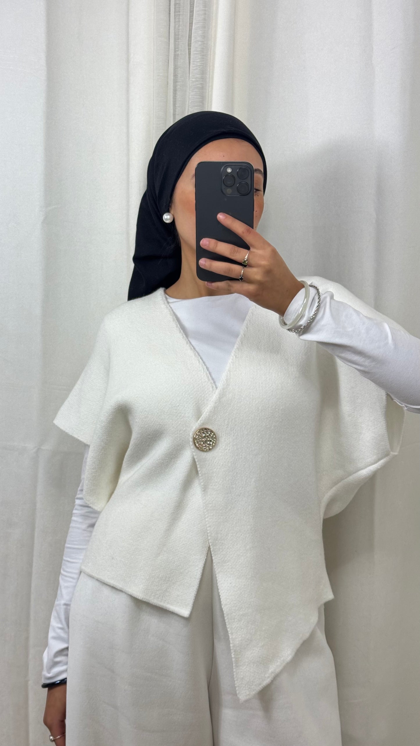 CARDIGAN - BLANC CASSÉ