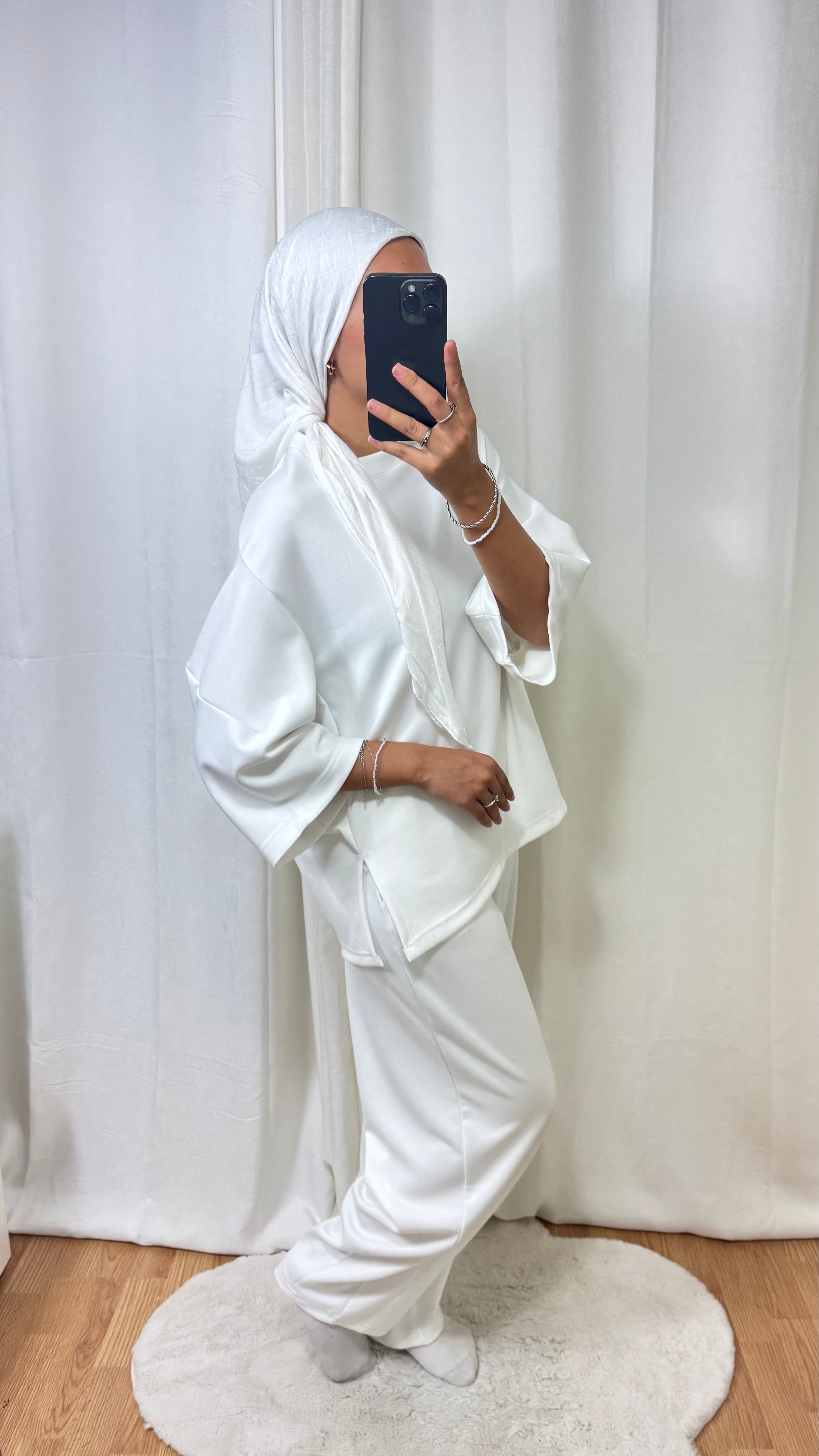 ENSEMBLE JOGGING OVERSIZE - BLANC