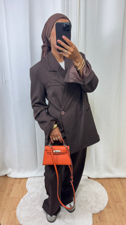 ENSEMBLE BLAZER - MARRON