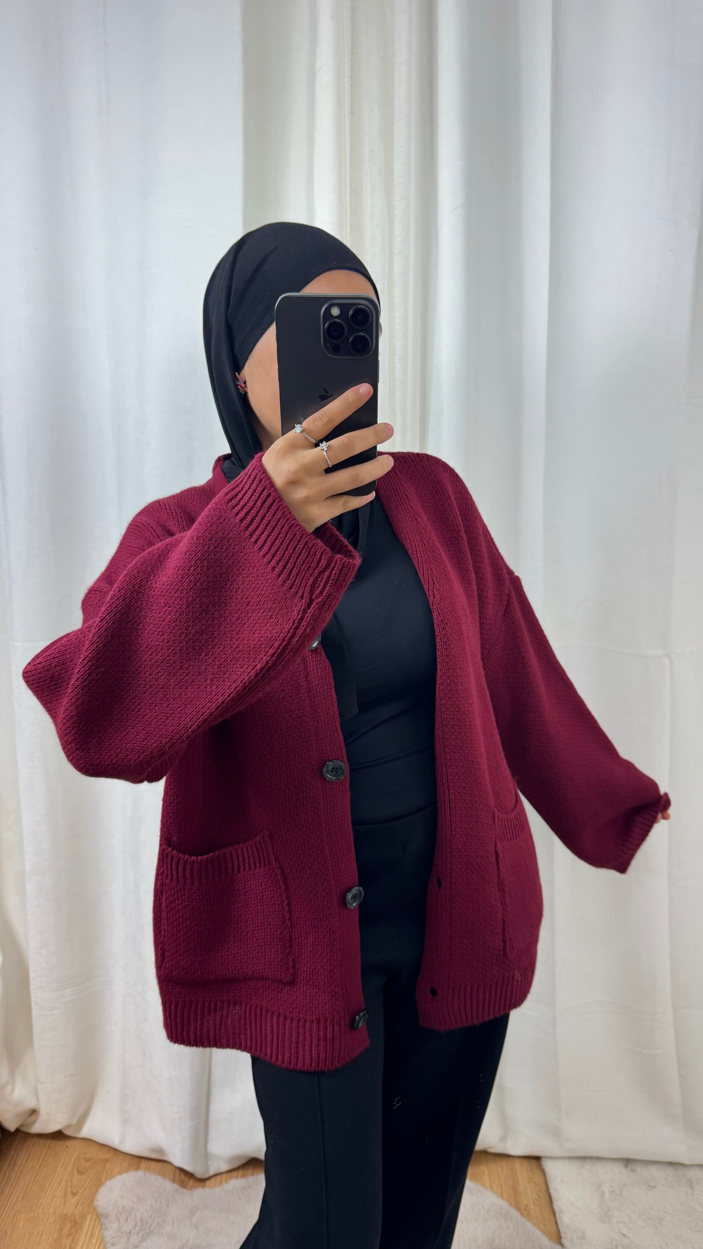 CARDIGAN TANINA - BORDEAUX