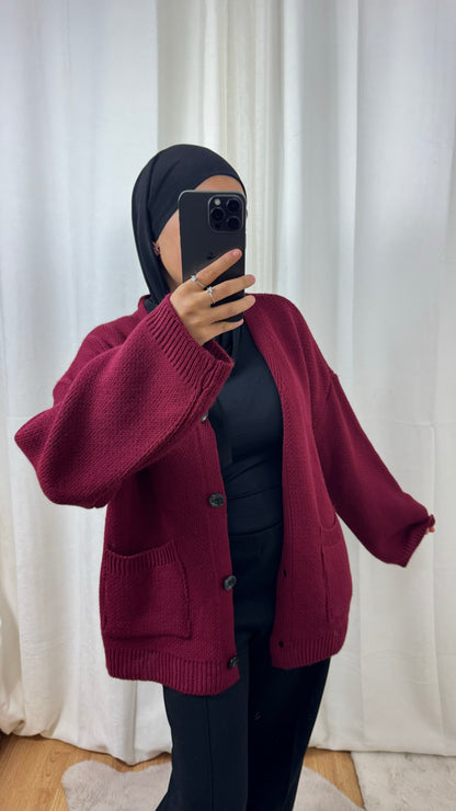 CARDIGAN TANINA - BORDEAUX