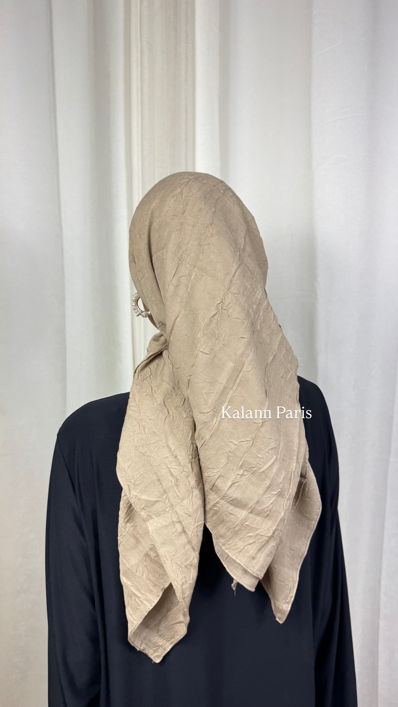CARRÉ COTON BAMBOO - BEIGE FONCÉ