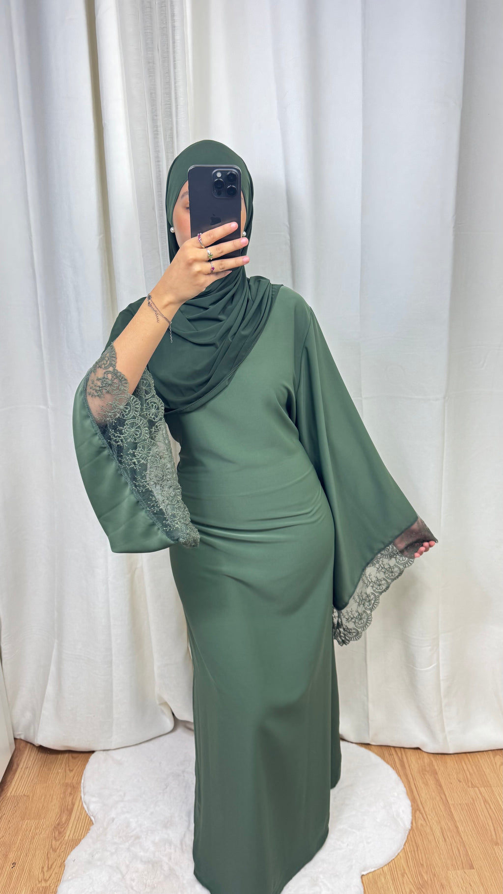 ABAYA DENTELLE - KAKI