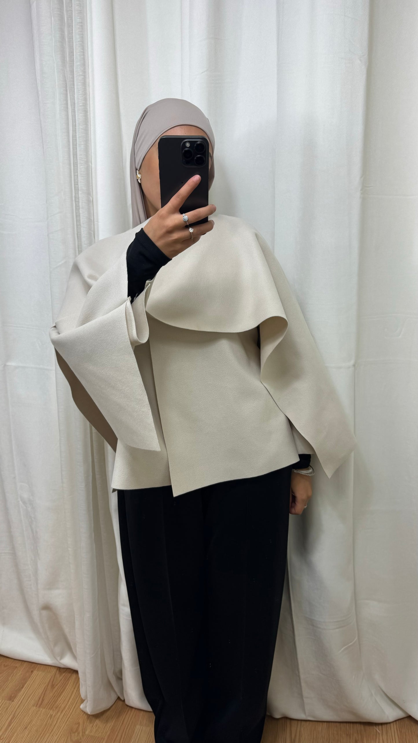 VESTE CAPE - BEIGE