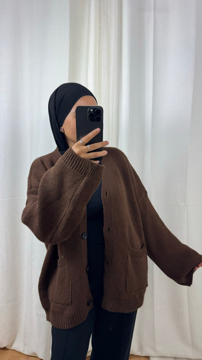 CARDIGAN TANINA - MARRON