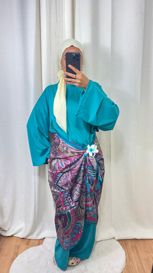 HIJAB RECTANGLE DE SOIE - ROSE