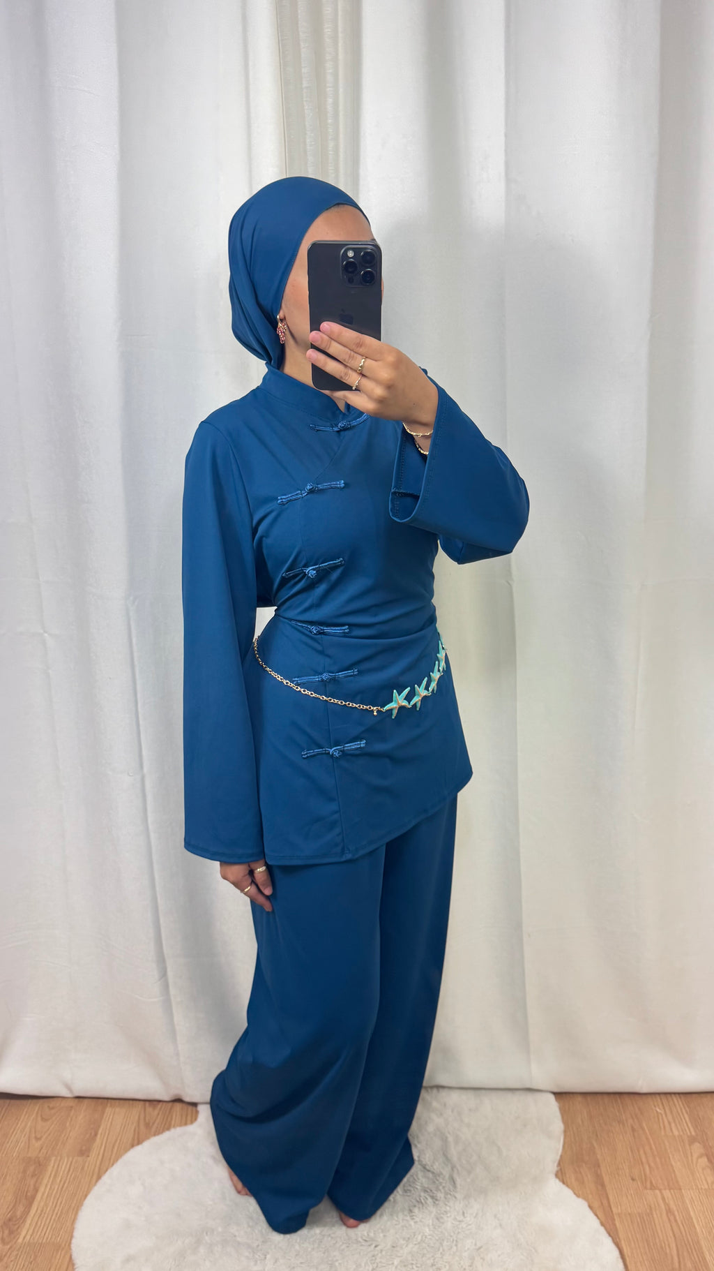 BURKINI SAKURA CINTRÉ - BLEU CANARD OCÉAN