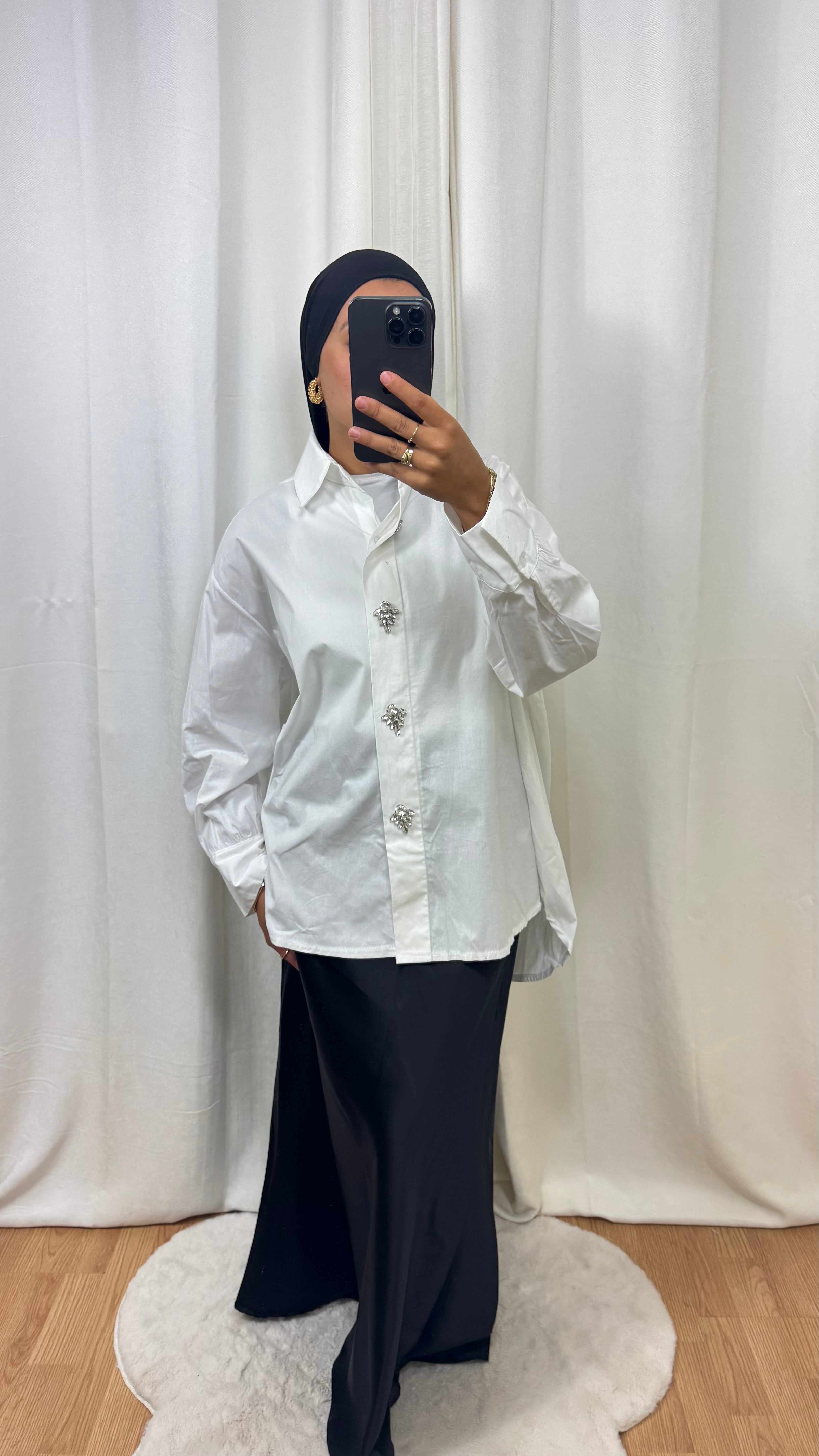 CHEMISE STRASS - BLANCHE