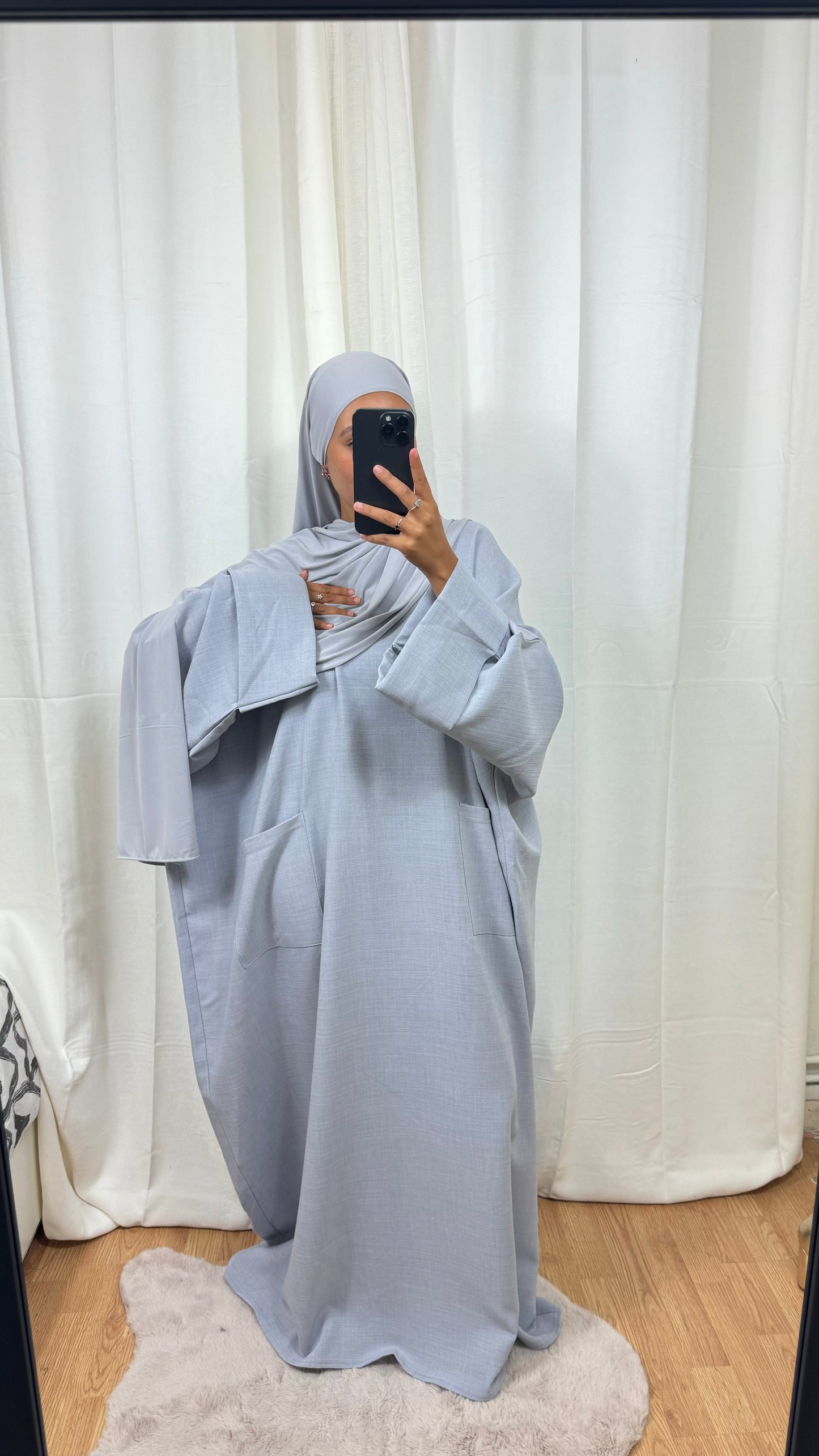 ABAYA AMBRE - GRIS CLAIR