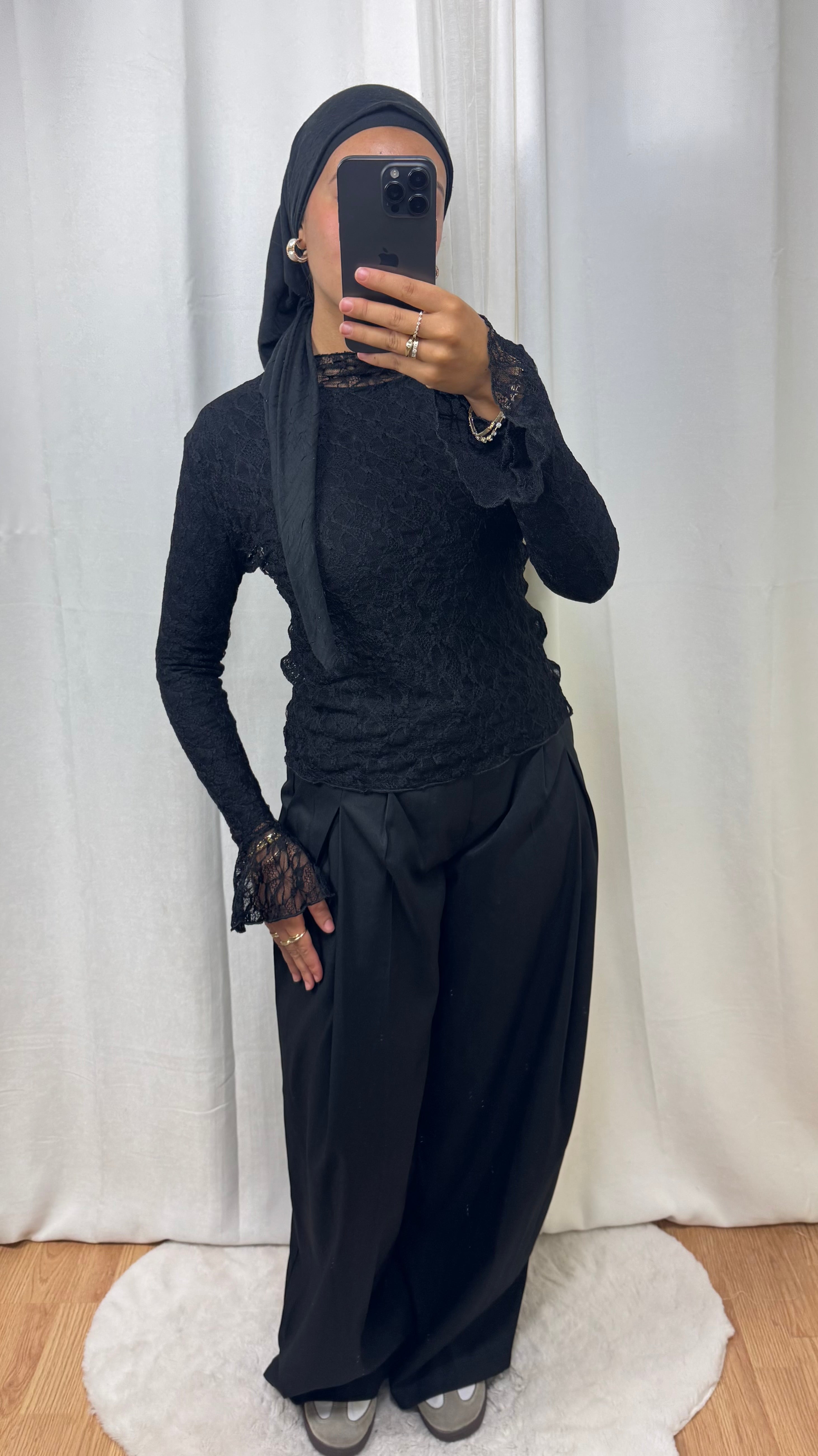 HAUT DENTELLE - NOIR