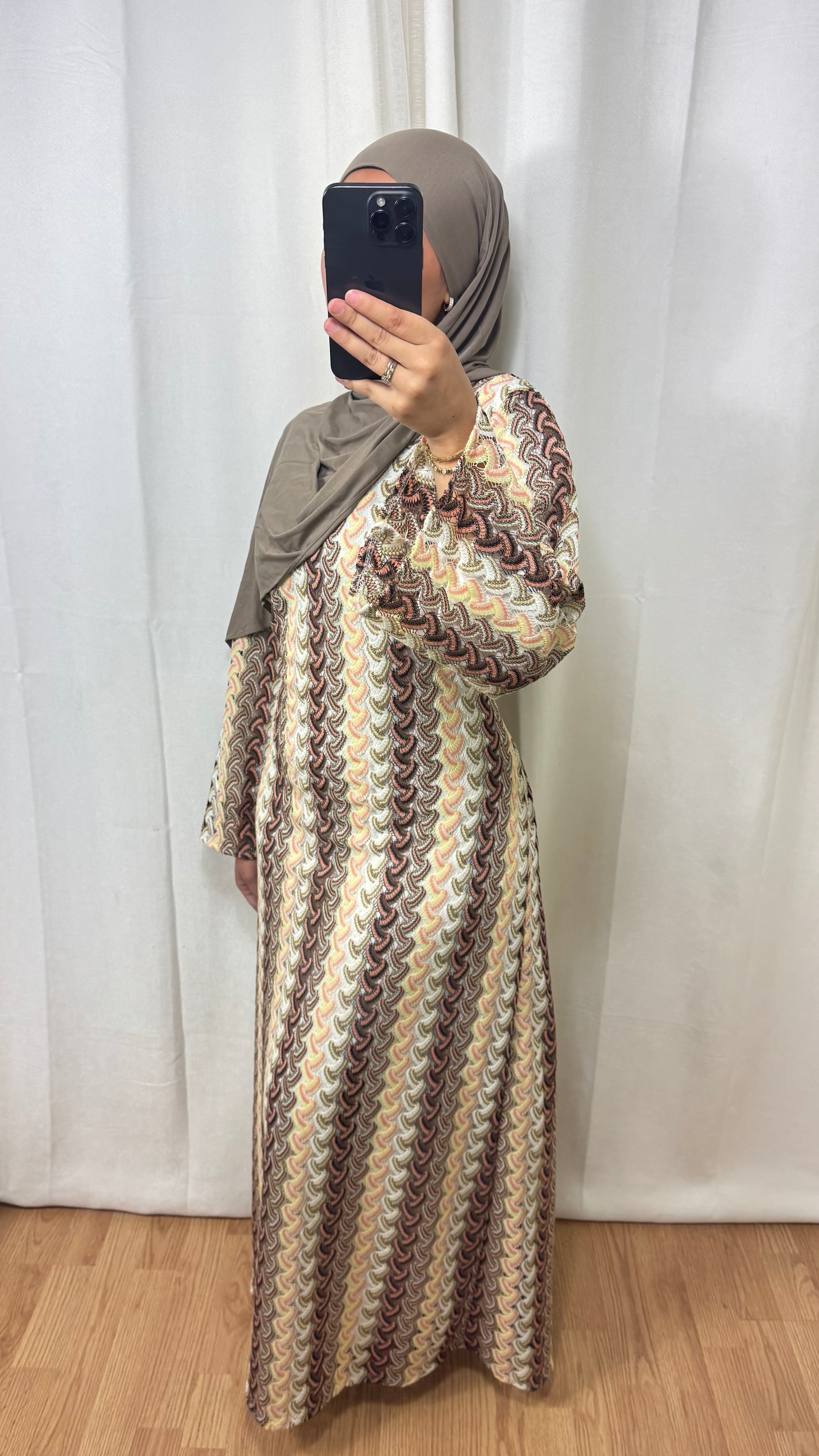 ROBE EN MAILLE - TERRACOTA JAUNE