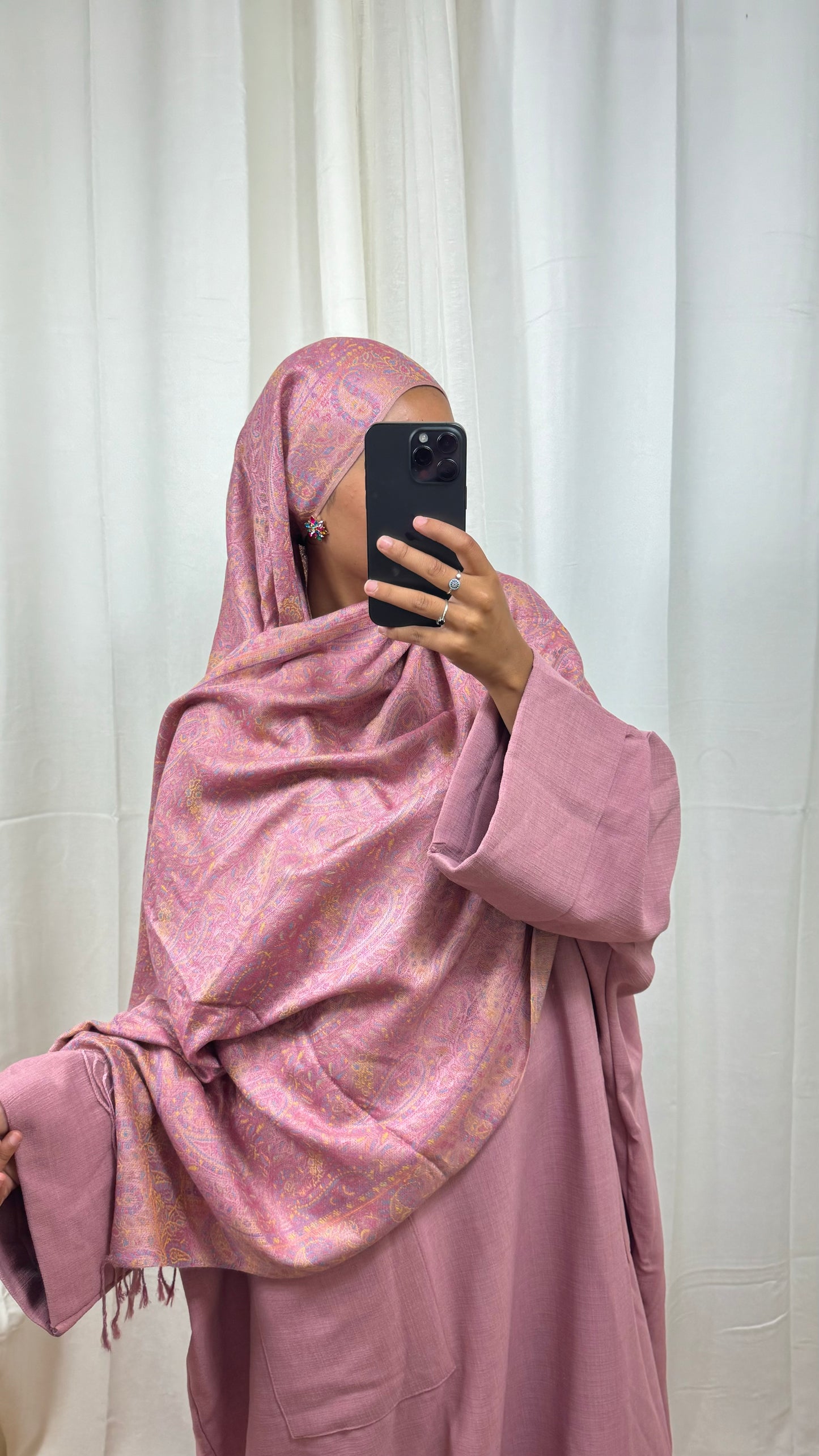 PASHMINA - AZÉLIE - ROSE FONCÉ