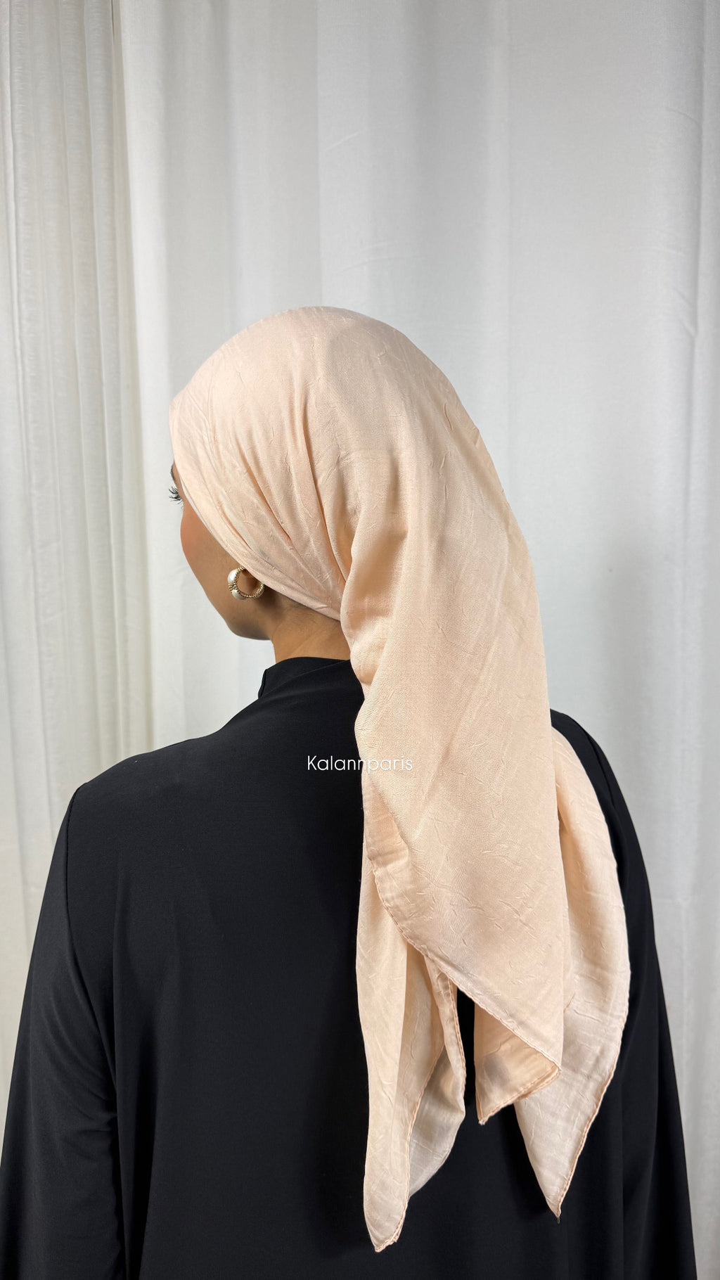 CARRÉ COTON BAMBOO - SAUMON PÂLE