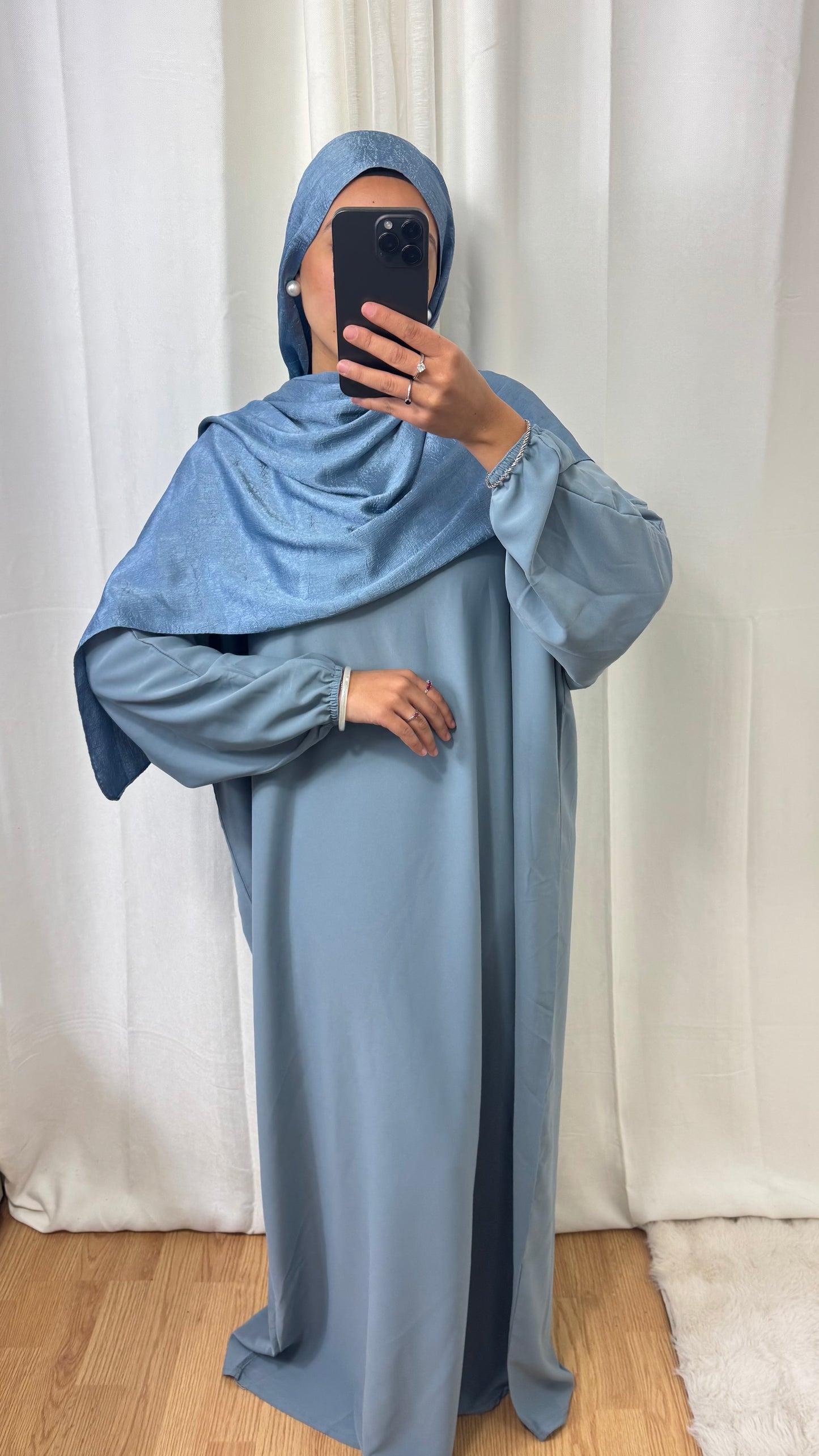 ABAYA BASIC - BLEU CLAIRE