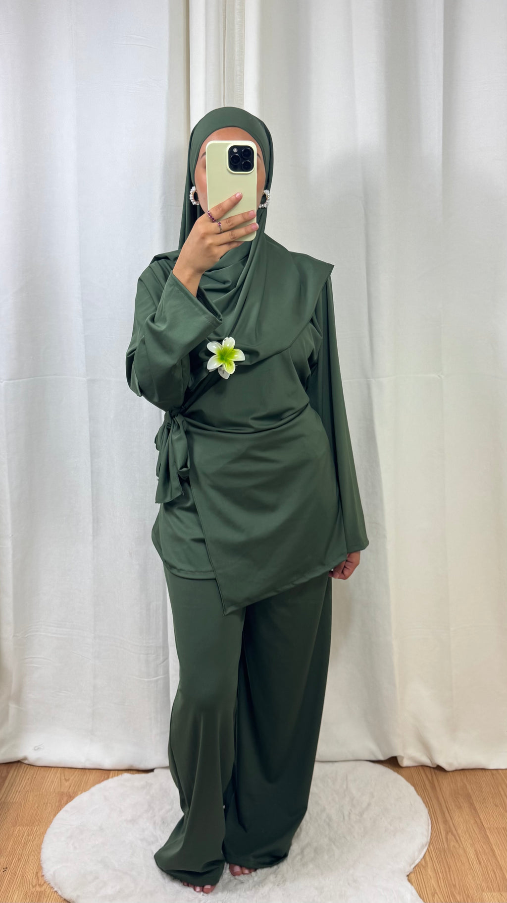 BURKINI À NOUER + HIJAB - KAKI