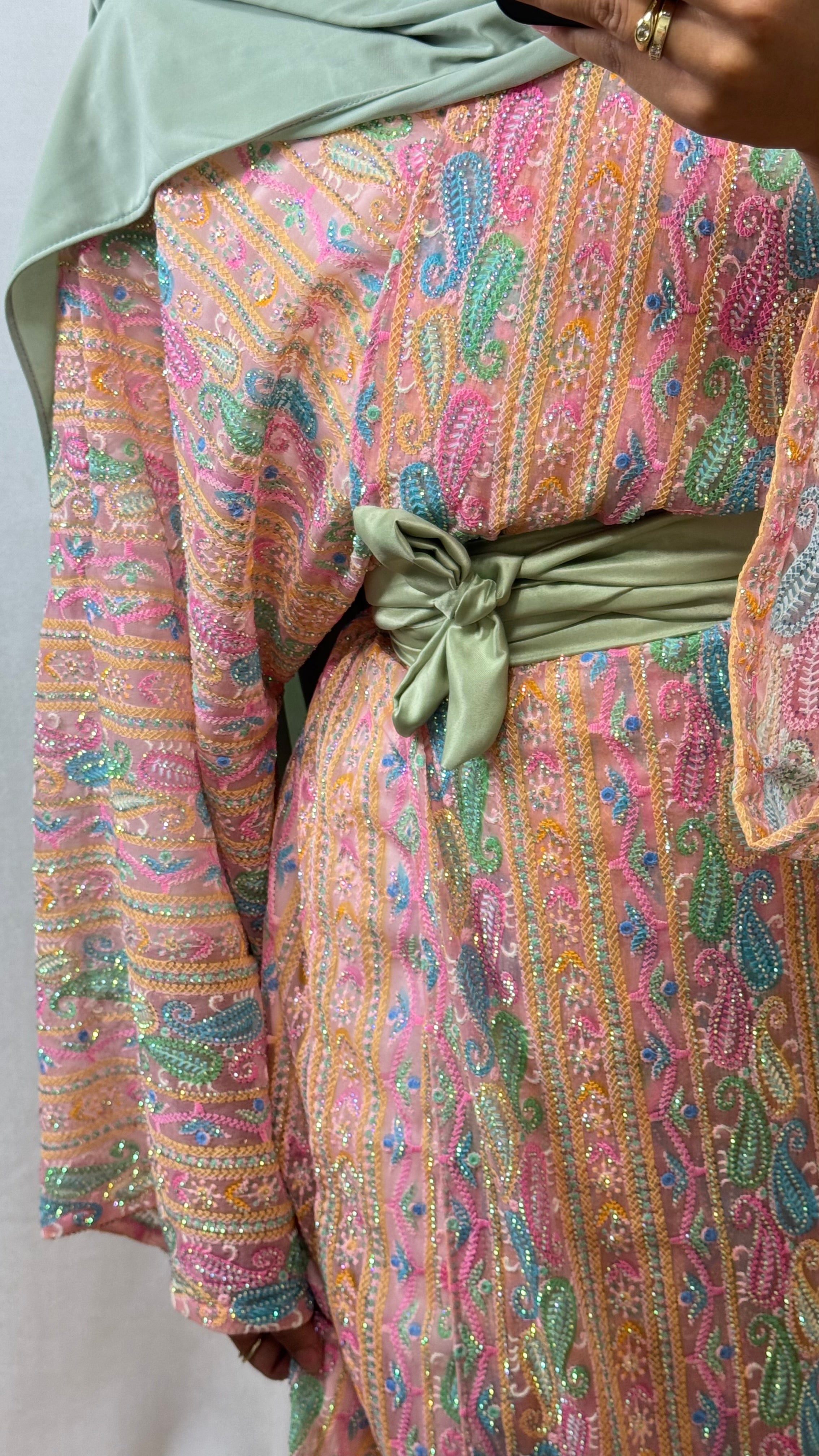CRÉATION KIMONO PERLÉ - ROSE