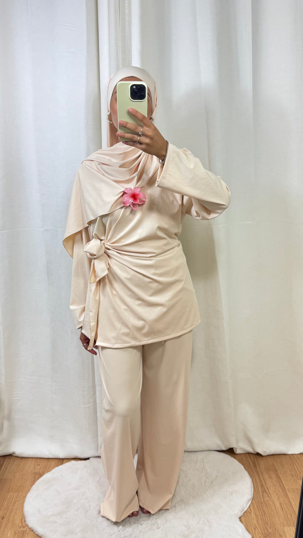 BURKINI À NOUER + HIJAB - BEIGE