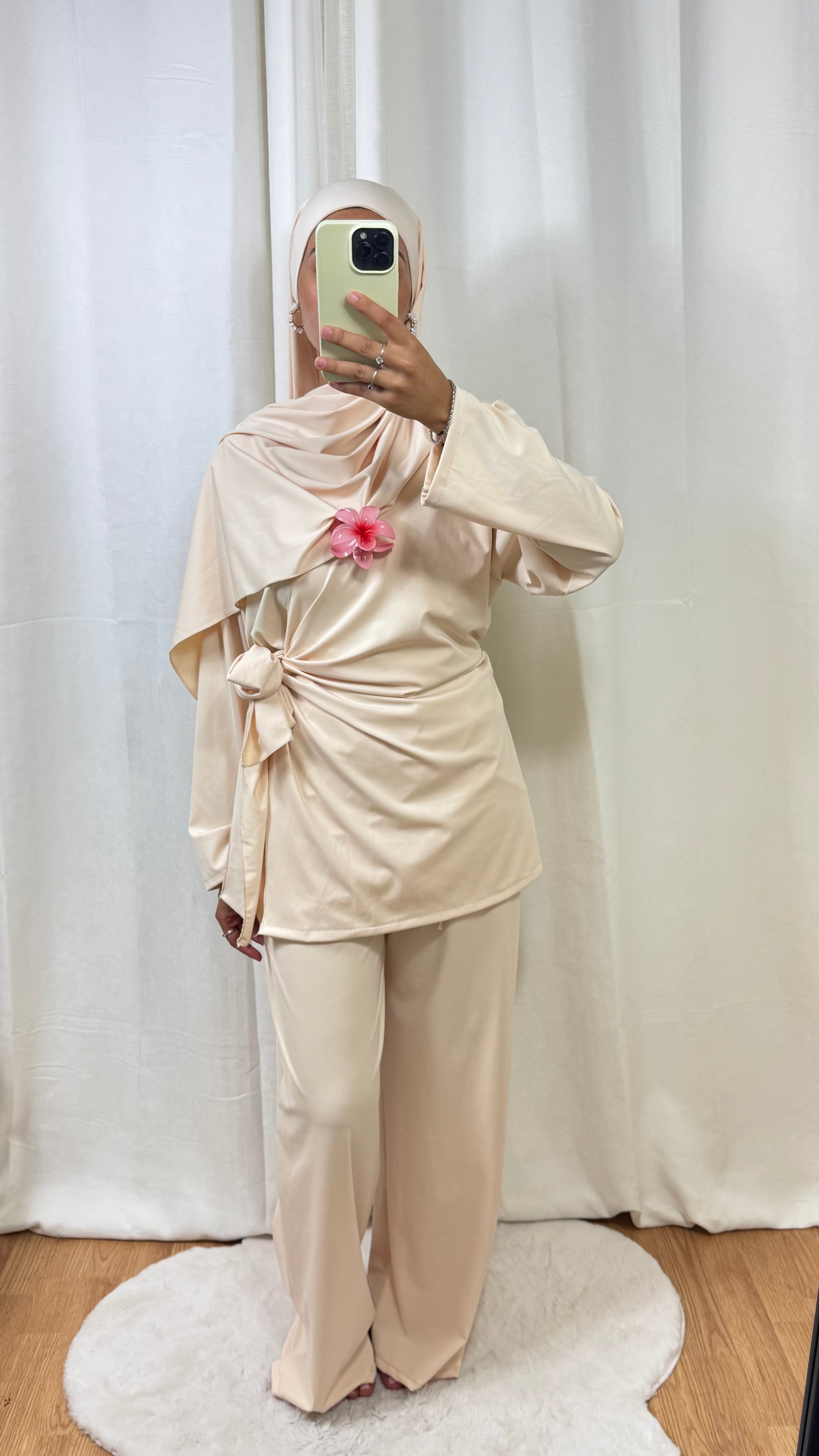 BURKINI À NOUER + HIJAB - BEIGE