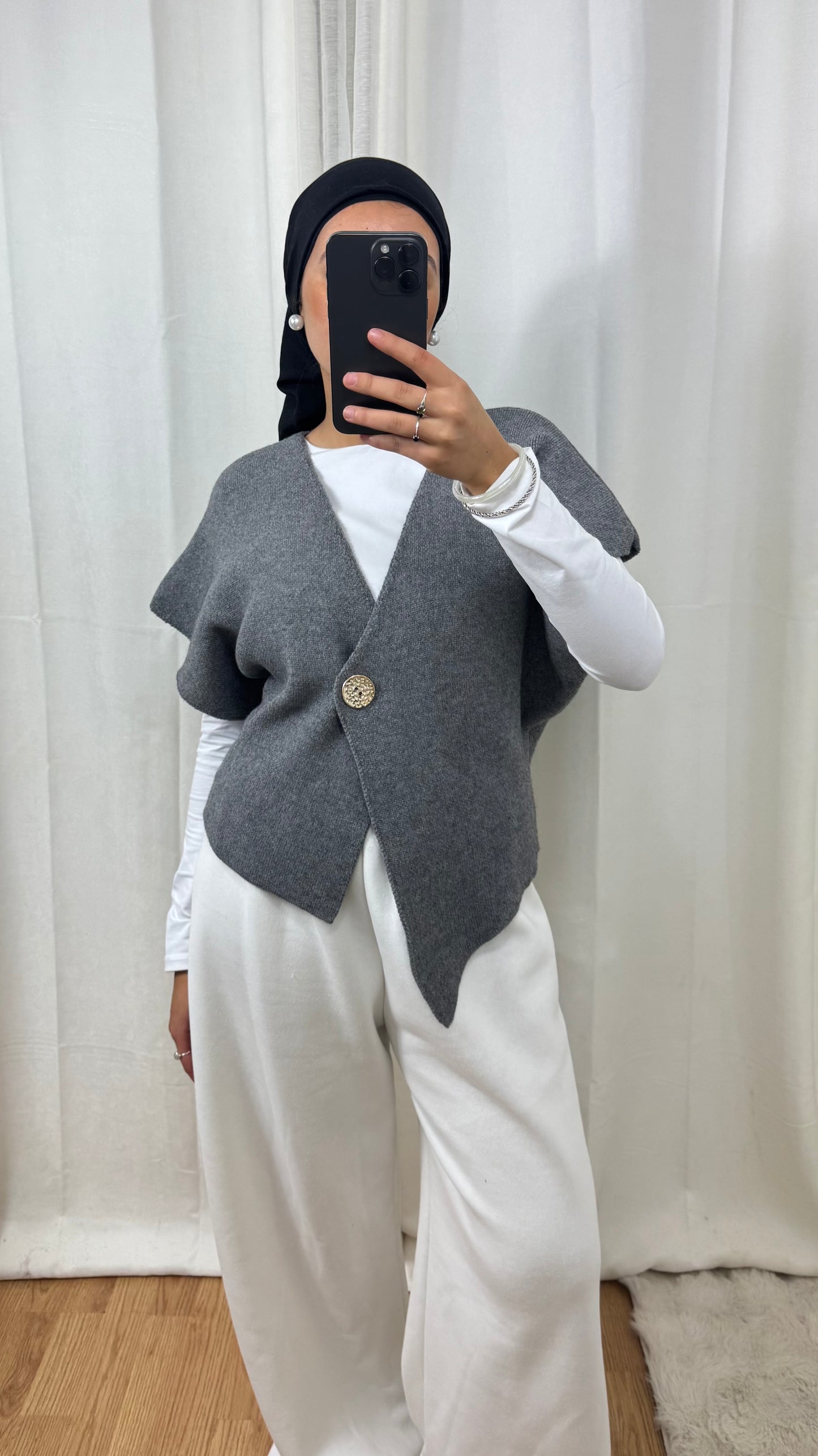 CARDIGAN - GRIS FONCÉ