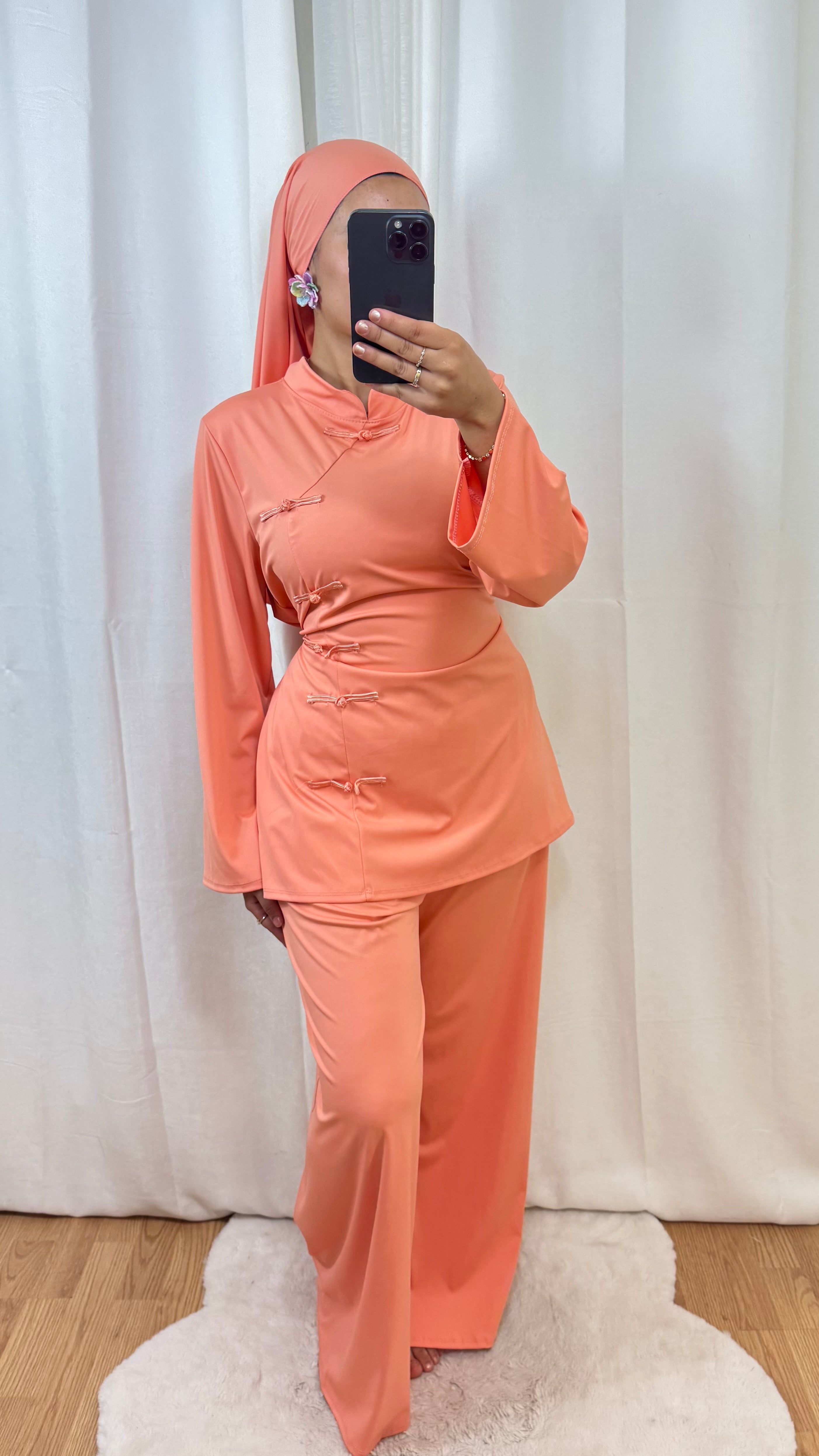 BURKINI SAKURA CINTRÉ - ORANGE PÂLE