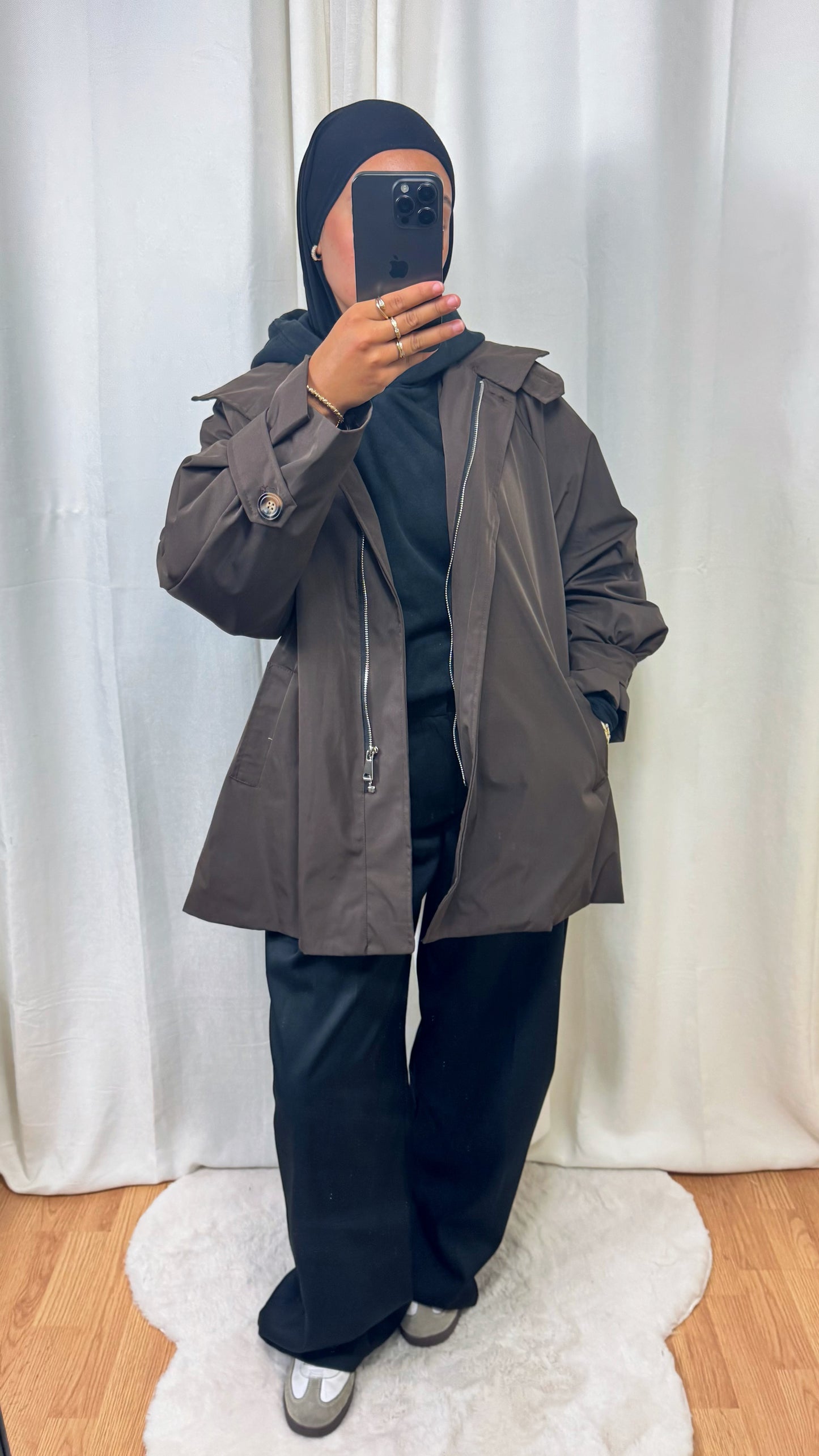 TRENCH OVERSIZE - MARRON