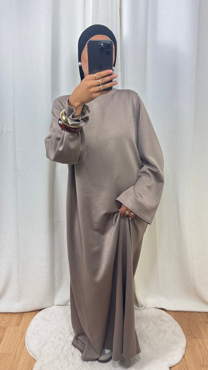 ABAYA HIVER - TAUPE