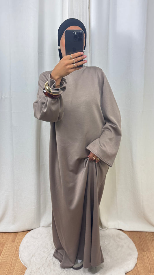 ABAYA HIVER - TAUPE