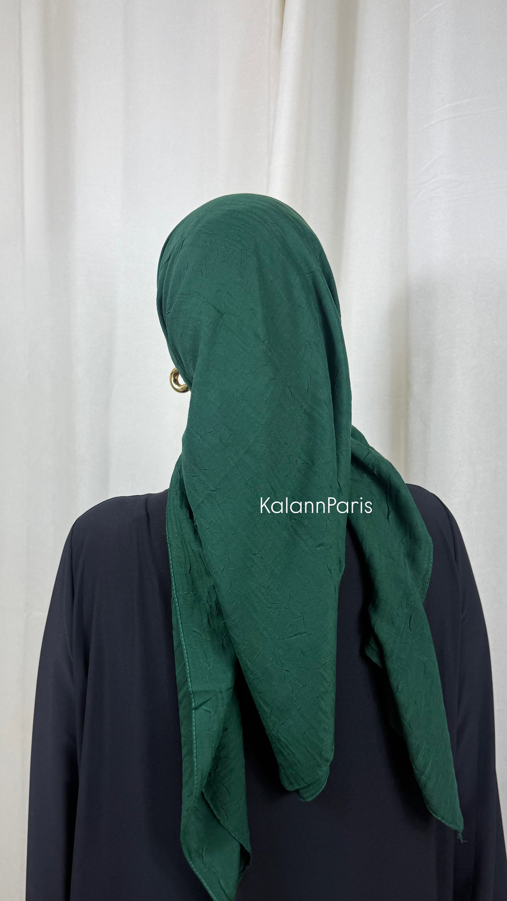 CARRÉ COTON BAMBOO - VERT BOUTEILLE