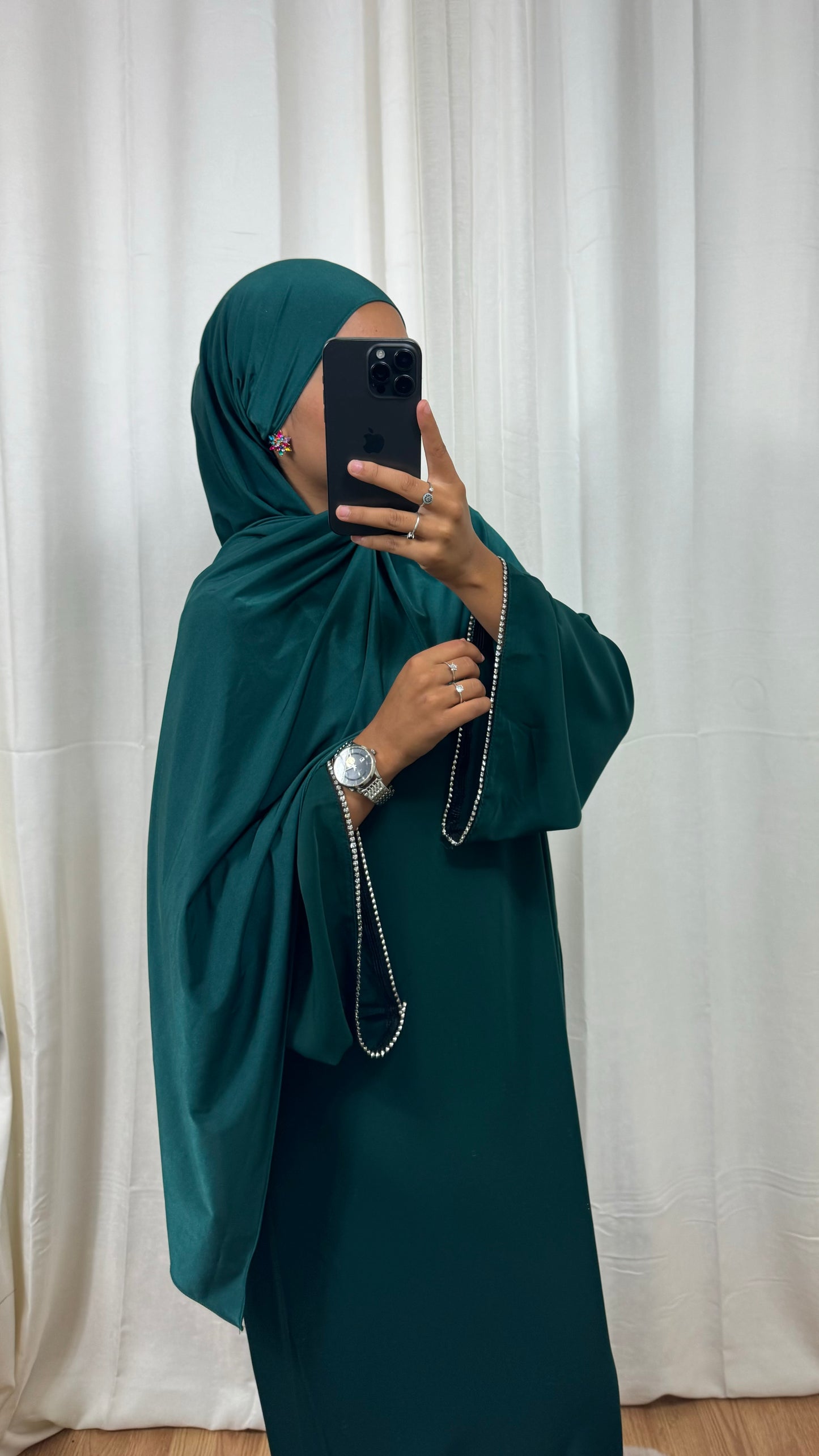 ABAYA SOLÉA - VERT ÉMERAUDE