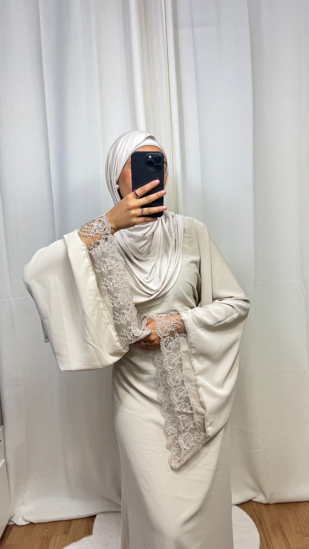 ABAYA DENTELLE - BEIGE