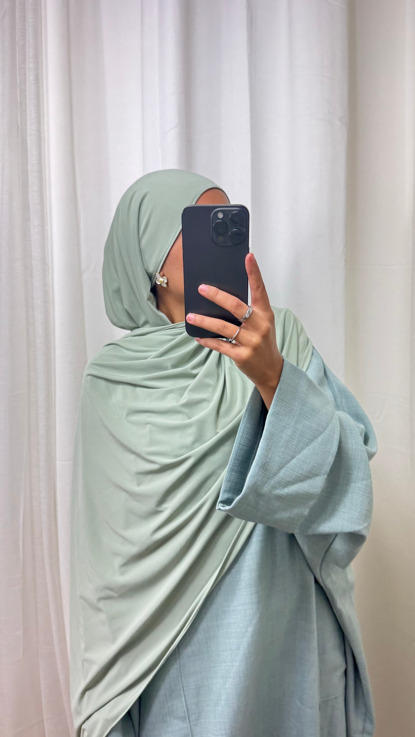 HIJAB JERSEY PREMIUM - VERT D’EAU