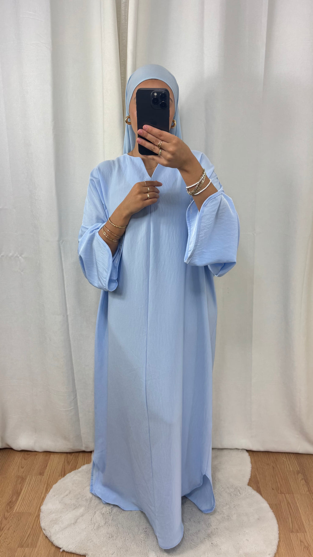 ABAYA DISTINGUÉE - BLEU CIEL