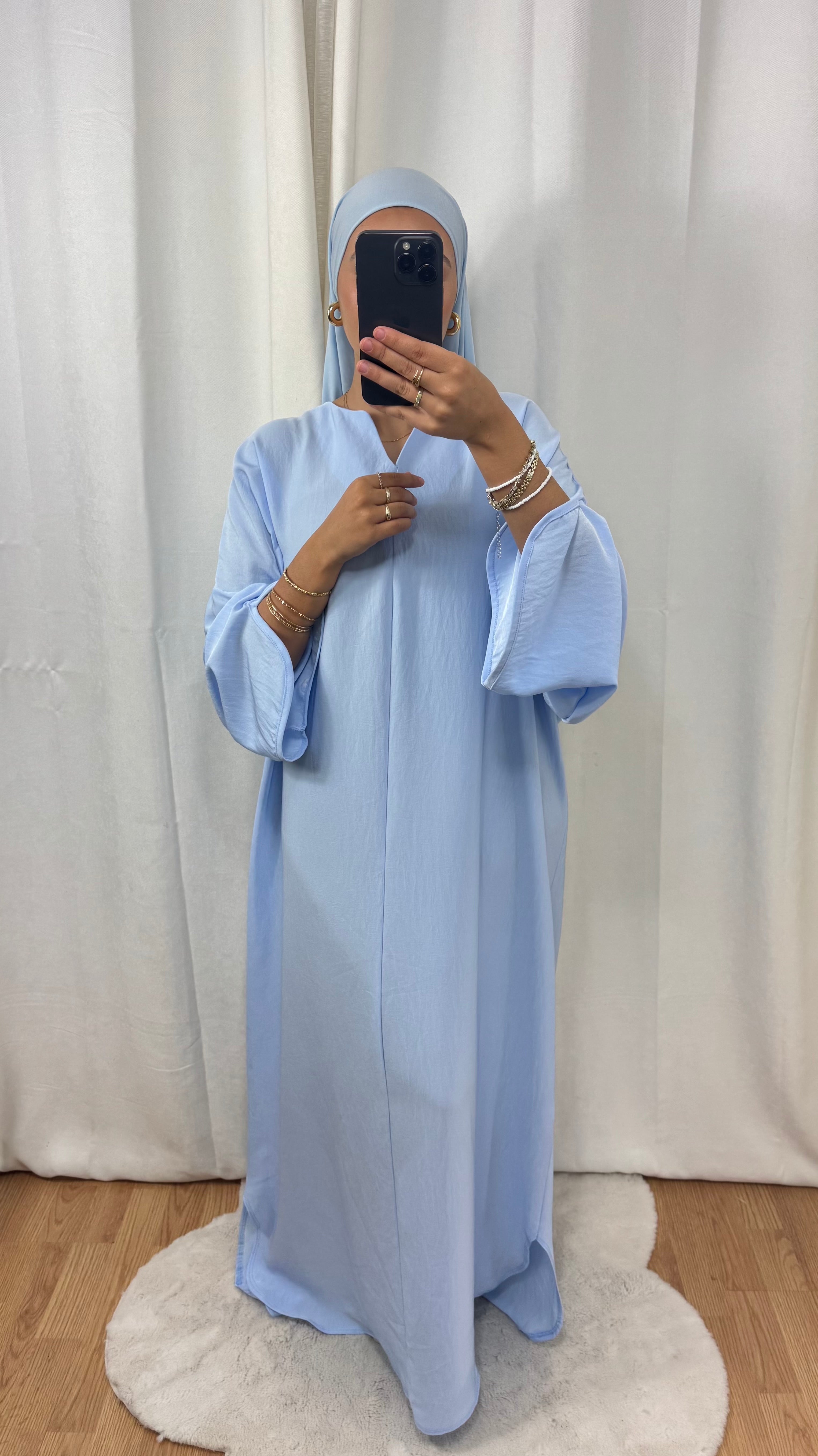 ABAYA DISTINGUÉE - BLEU CIEL