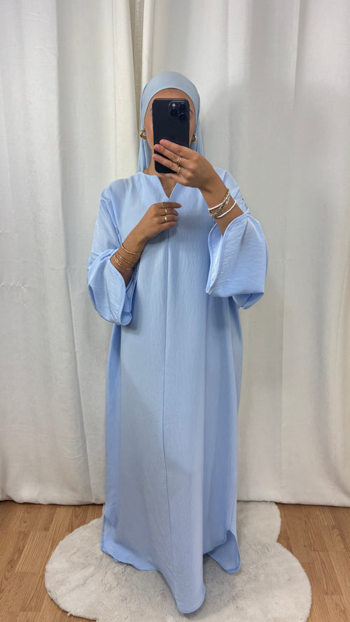 ABAYA DISTINGUÉE - BLEU CIEL