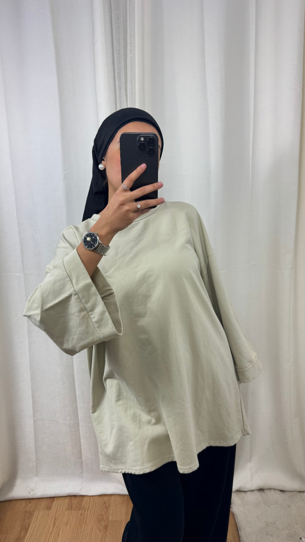 T-SHIRT MANCHE LONGUE - BEIGE