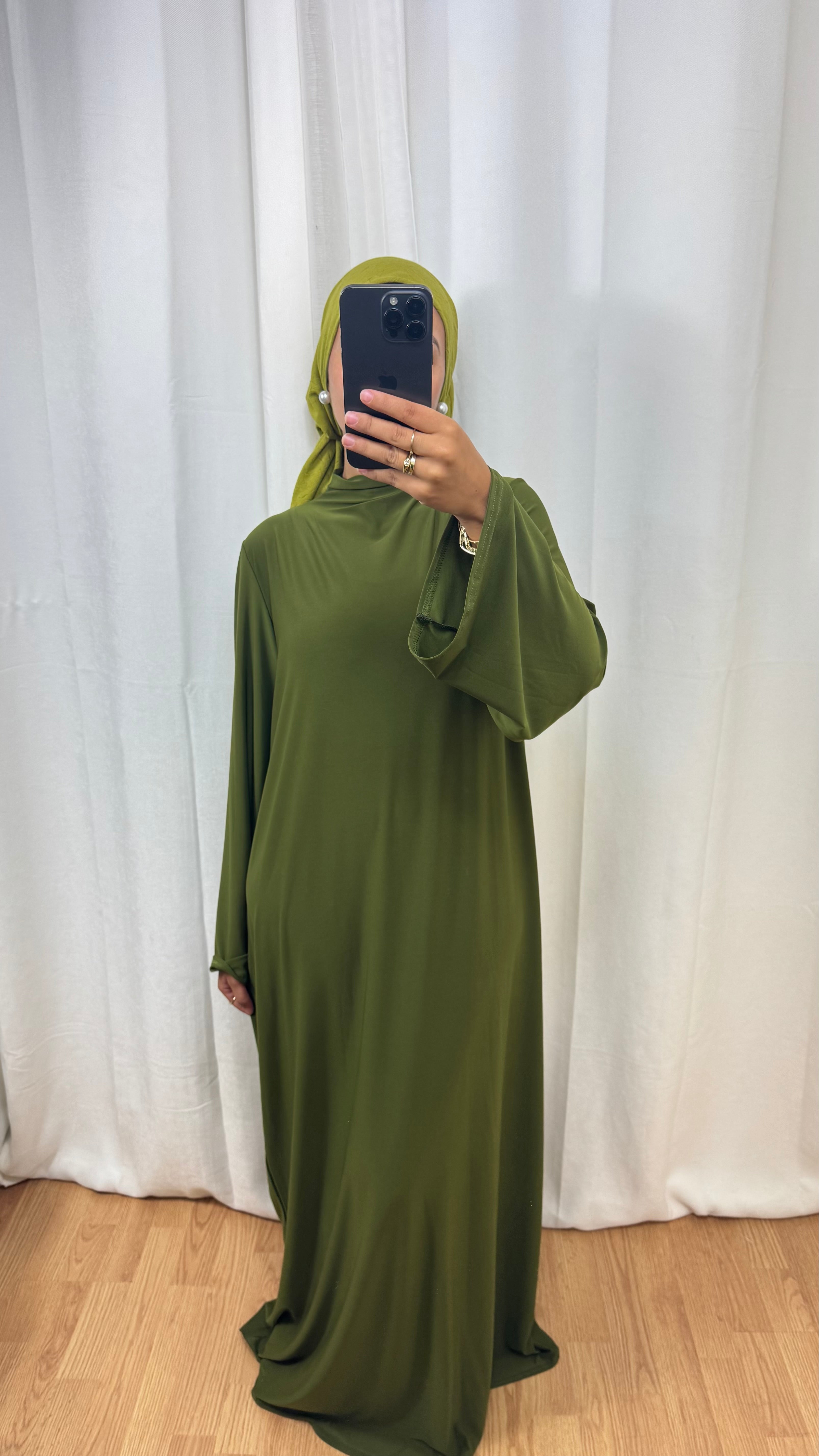 ABAYA JERSEY PREMIUM DE LUXE - OLIVE